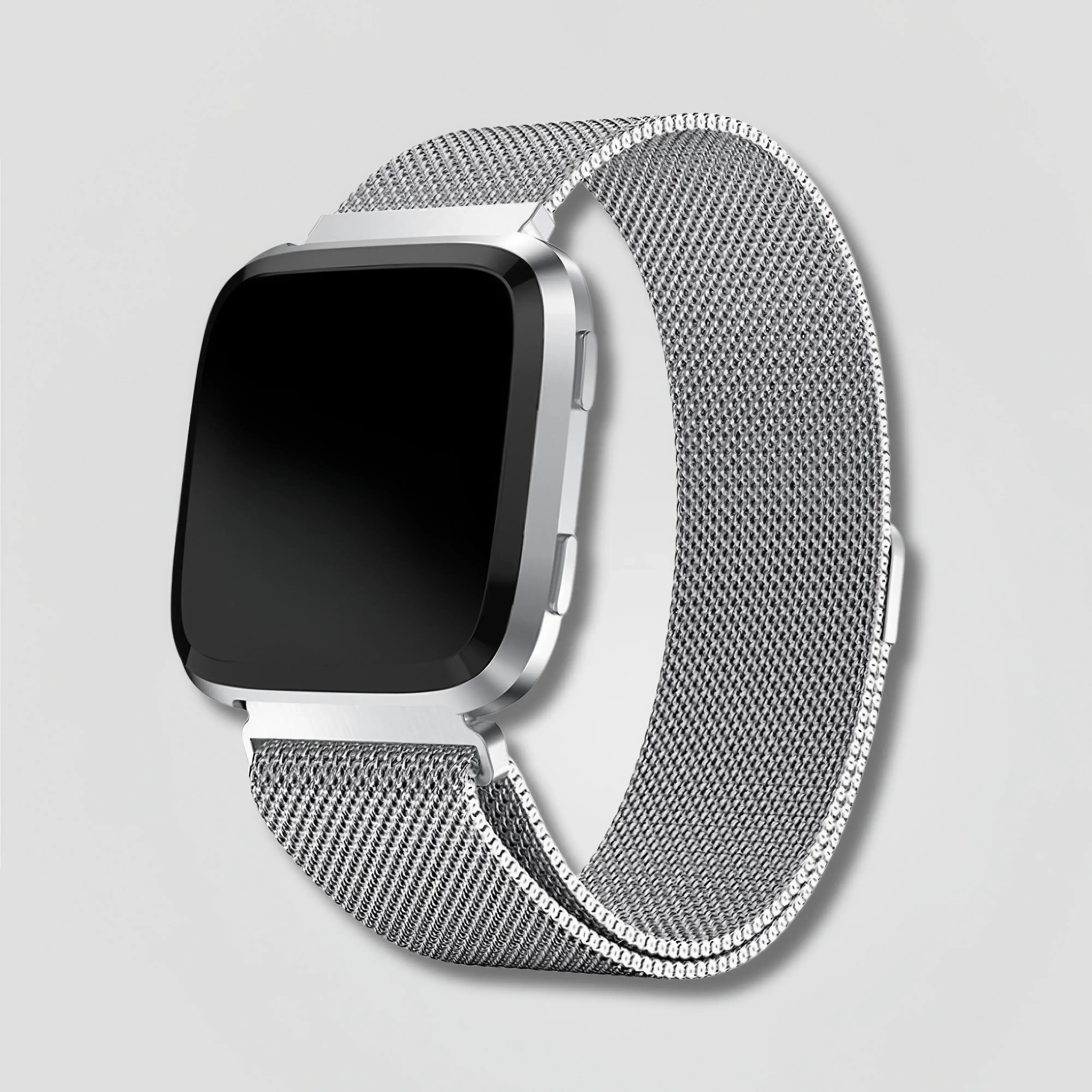 Fitbit with silver, white and black band included Expandable Steel Watch Band For Fitbit Charge 2 - Twist-O  main image 2