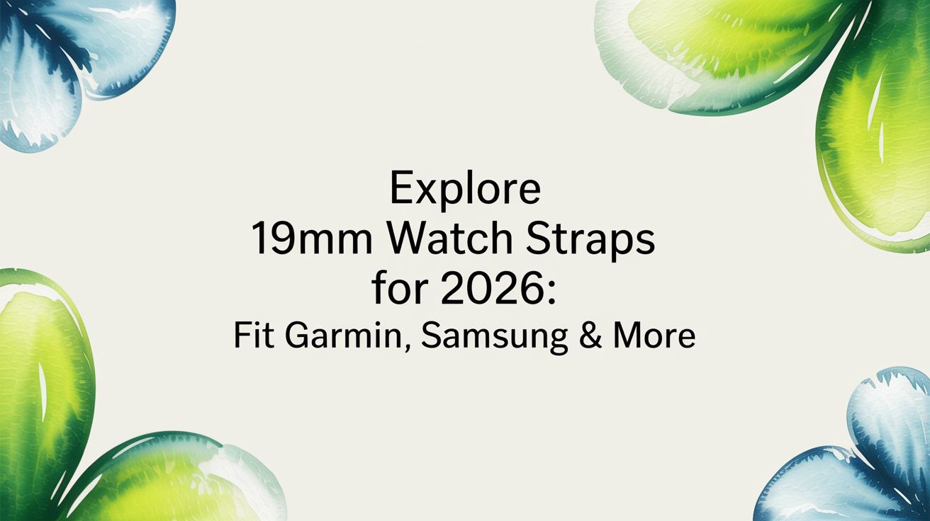 Image of Explore 19mm watch straps for 2026: Fit Garmin, Samsung & more