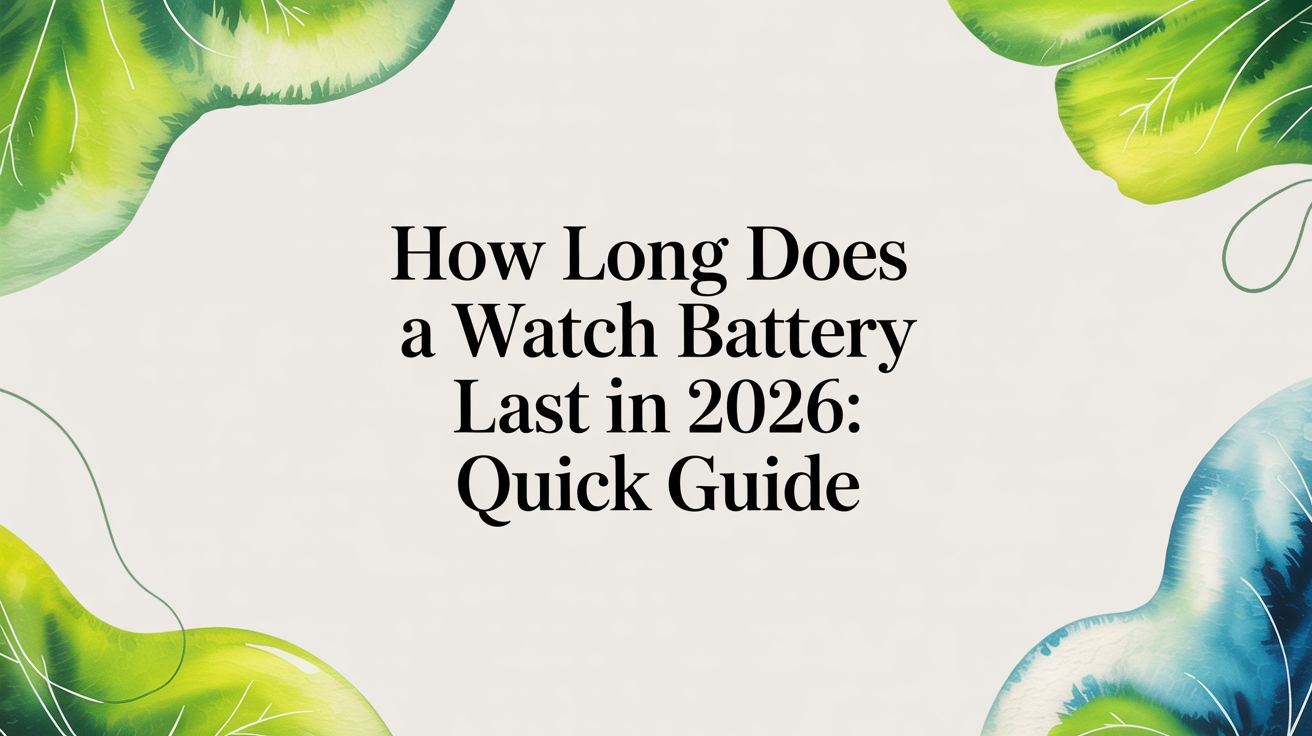 Image of How Long Does a Watch Battery Last in 2026: Quick Guide
