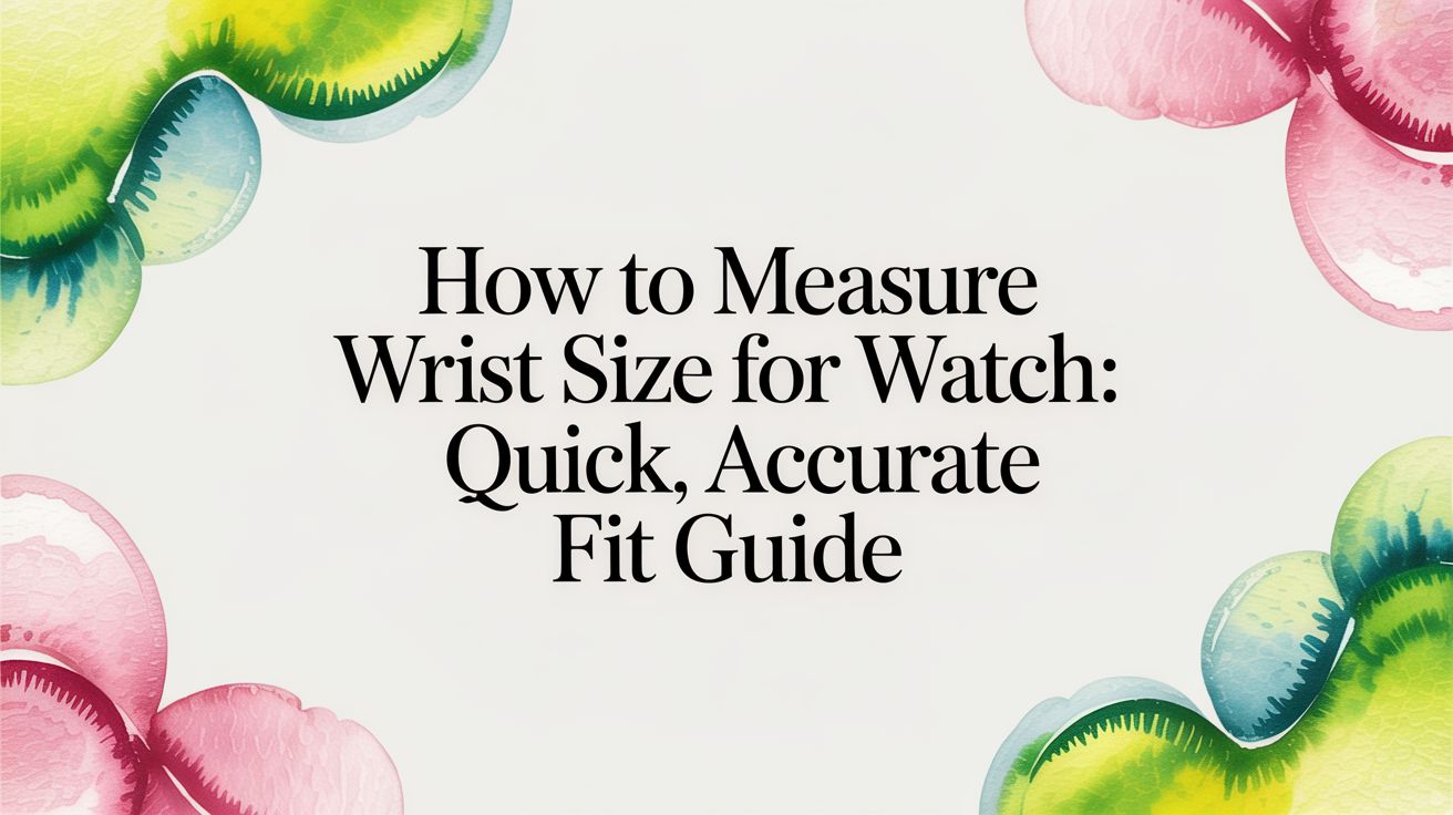 How to measure wrist size for watch: quick, accurate fit guide ...
