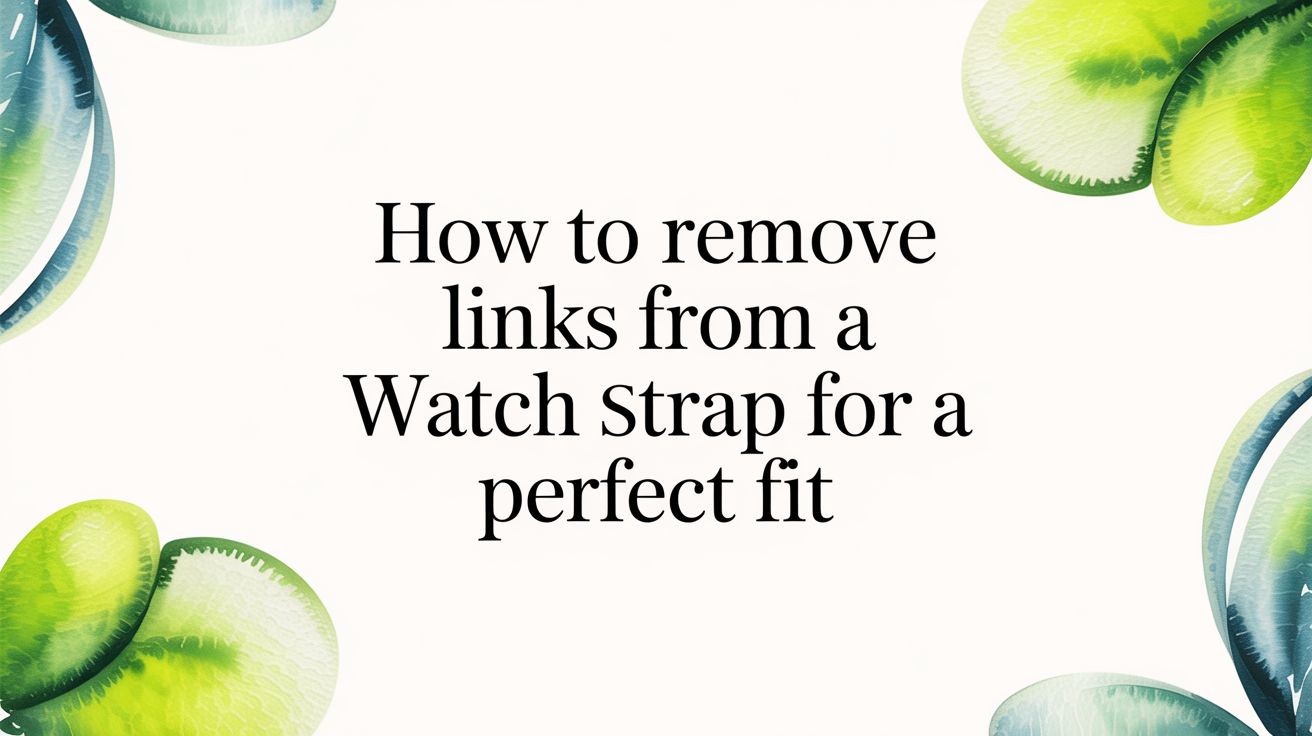 Image of How to Remove Links from a Watch Strap for a Perfect Fit