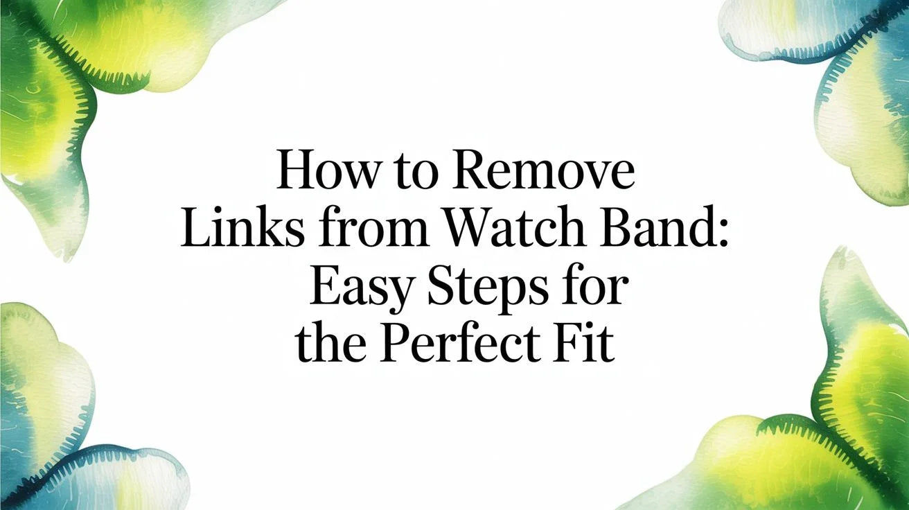 Image of How to Remove Links from Watch Band: Easy Steps for the Perfect Fit - Nothing but Bands