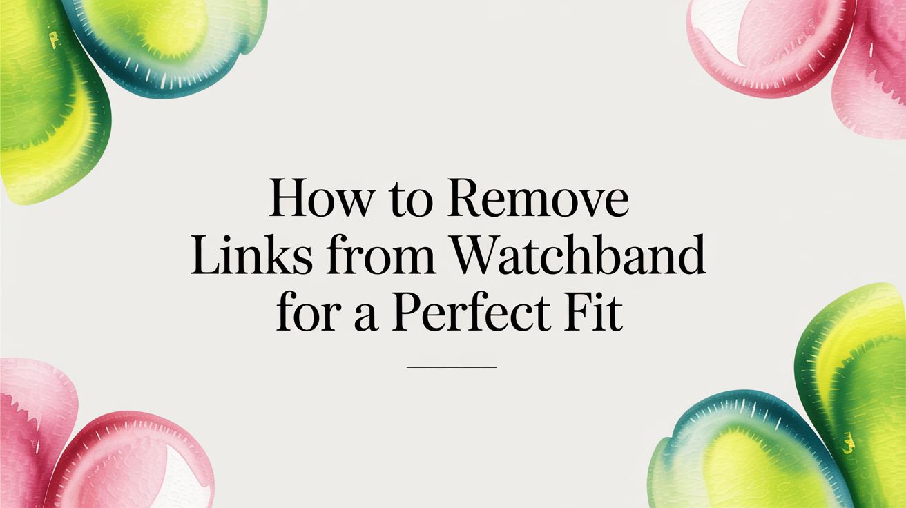 Image of How to Remove Links From Watchband for a Perfect Fit