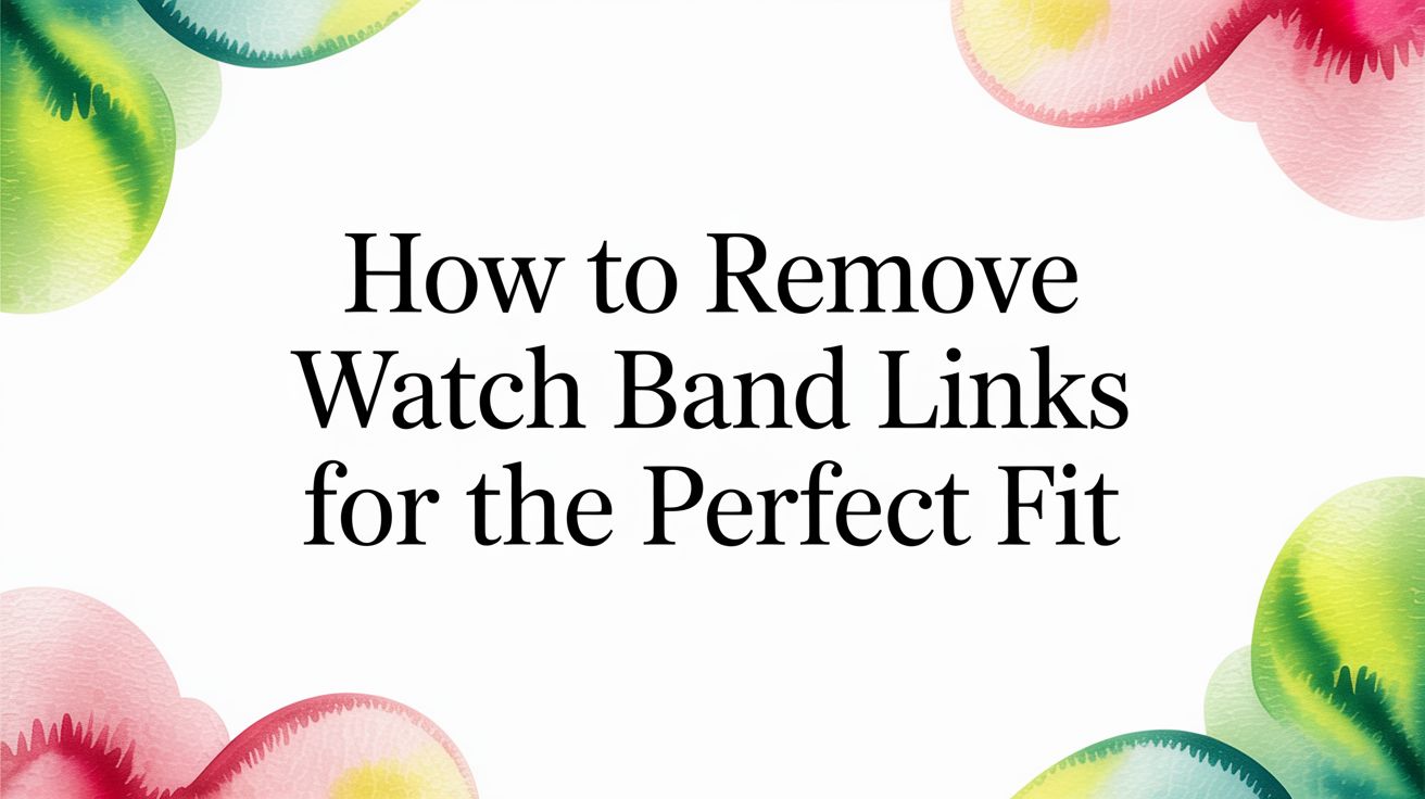 Image of How to Remove Watch Band Links for the Perfect Fit