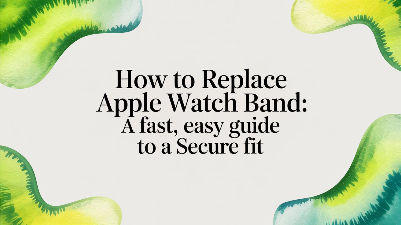 Image of How to replace apple watch band: A Fast, Easy Guide to a Secure Fit