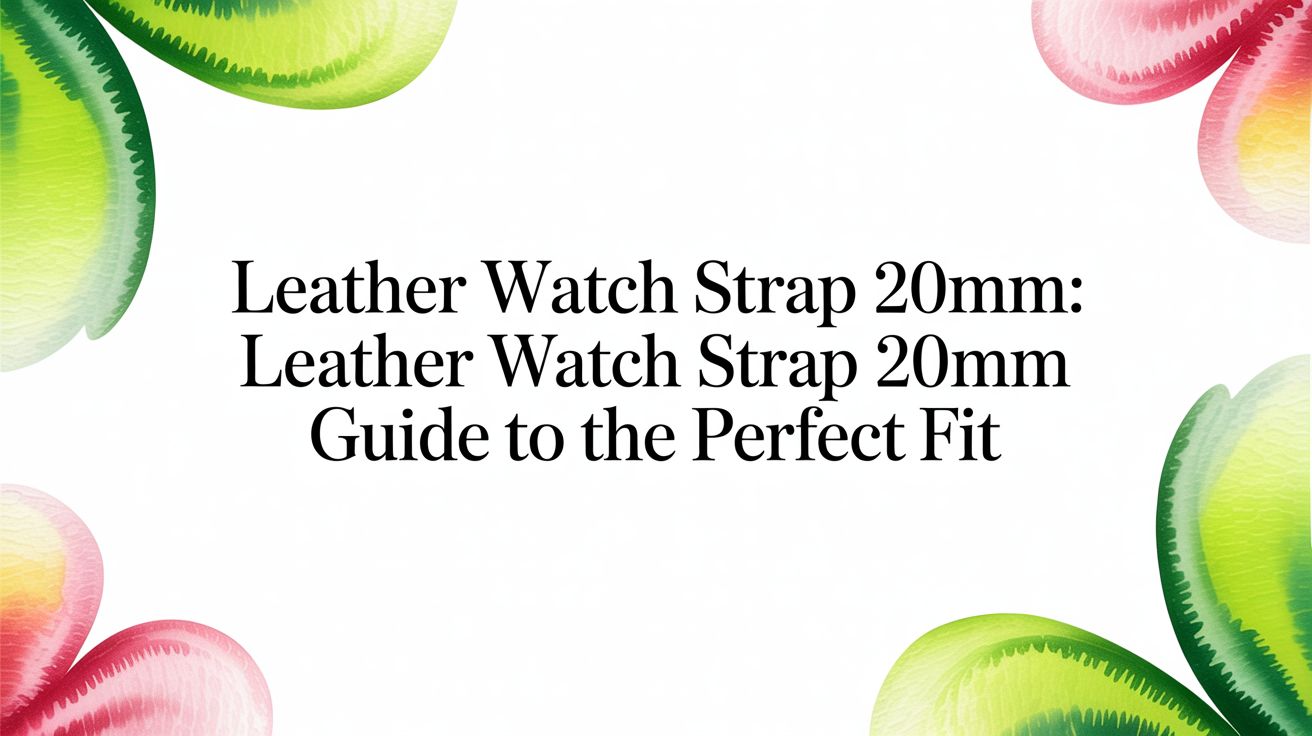 Image of Leather Watch Strap 20mm: leather watch strap 20mm Guide to the Perfect Fit