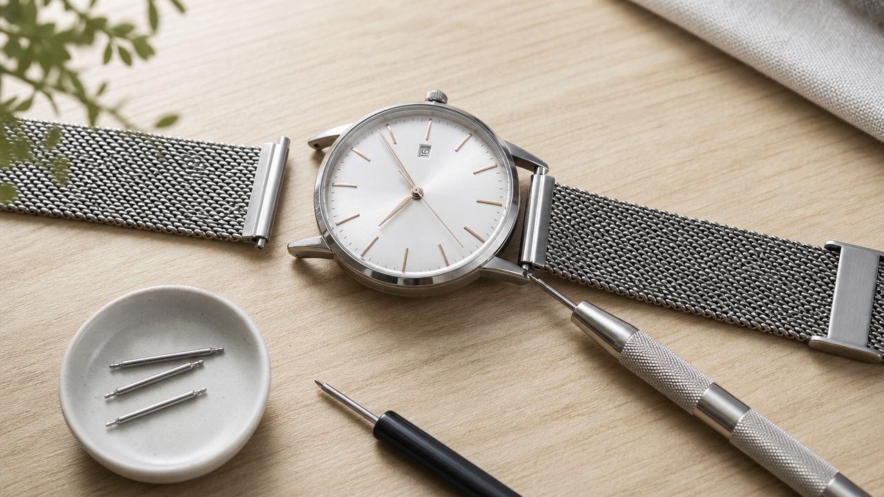 Image of How to Remove a Watch Band for a Milanese Loop Band