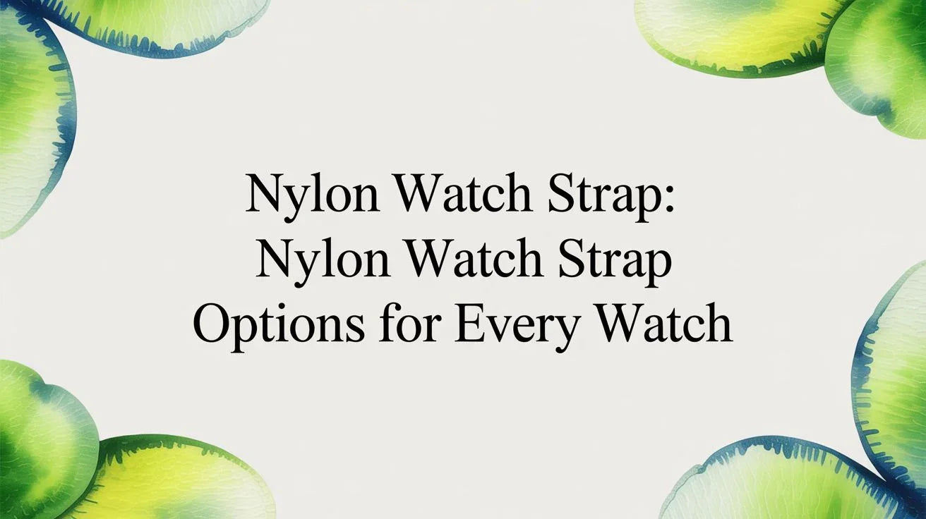 Image of Nylon Watch Strap: nylon watch strap Options for Every Watch