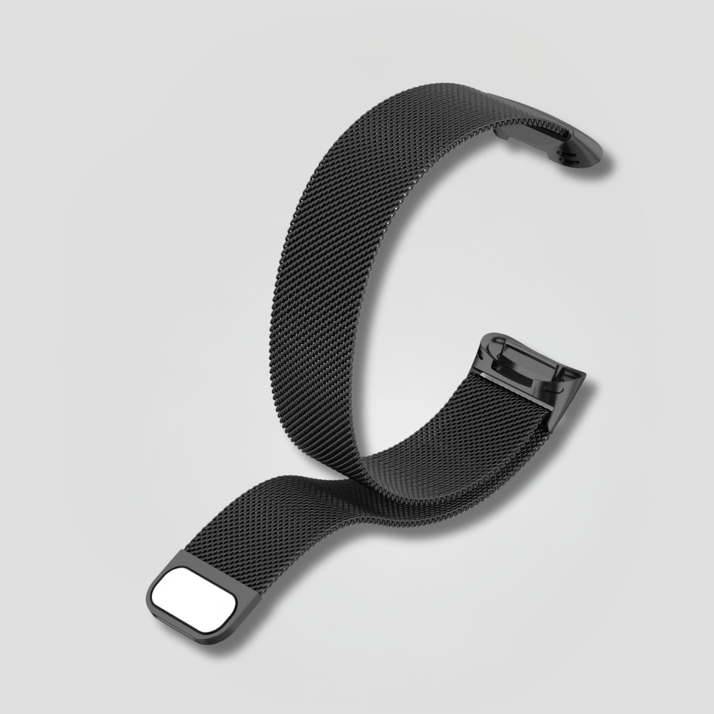 Fitbit - Milanese Stainless Steel Strap - Black