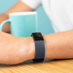 Image of Ridge — Textured Silicone Band (Black) — Fitbit Charge 5/6