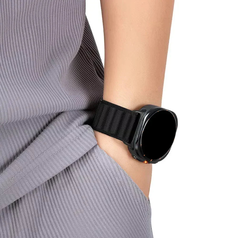 Image of Teral — Nylon Loop (Black & Orange) — Galaxy Watch 8