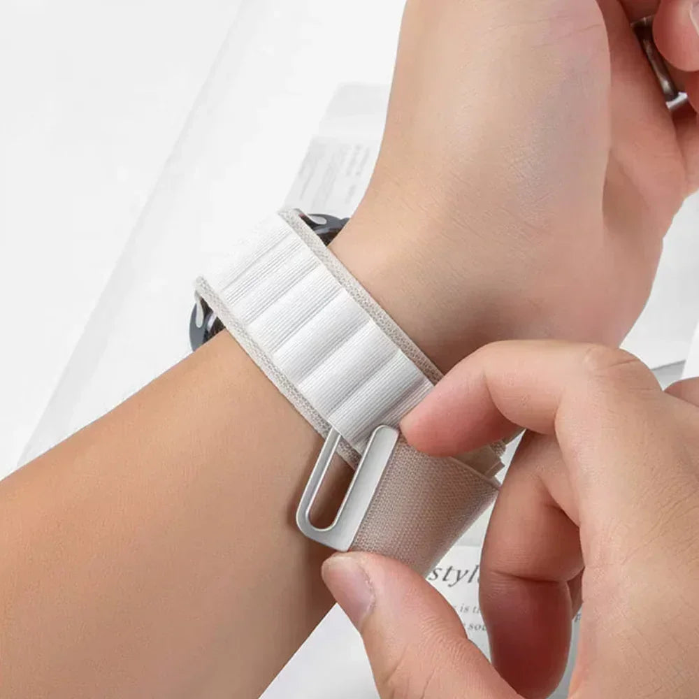 Teral — Nylon Loop (Black & Orange) — Galaxy Watch 8