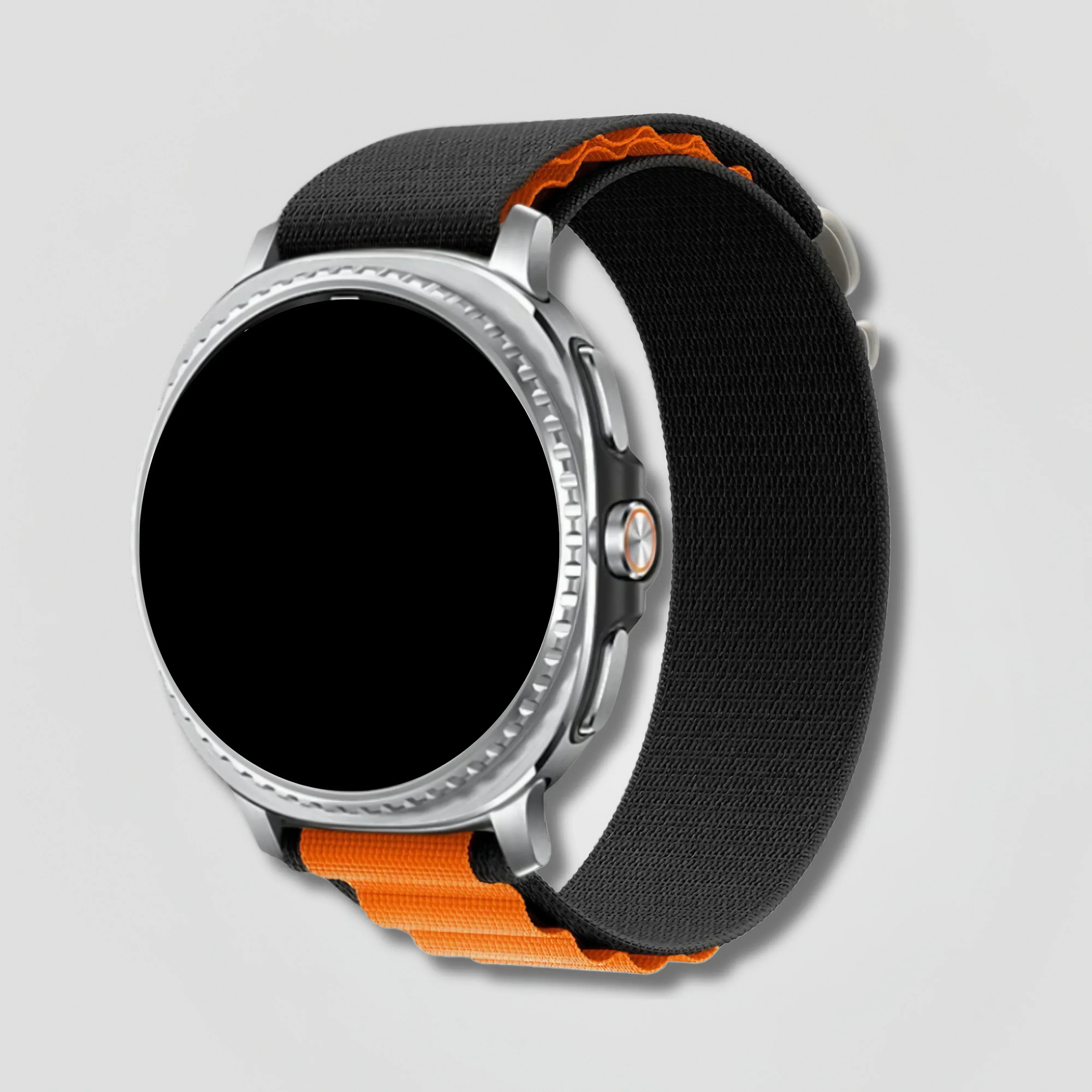 Teral — Nylon Loop (Black & Orange) — Galaxy Watch 8