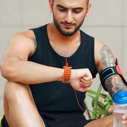 Image of Teral — Nylon Loop (Black & Orange) — Garmin
