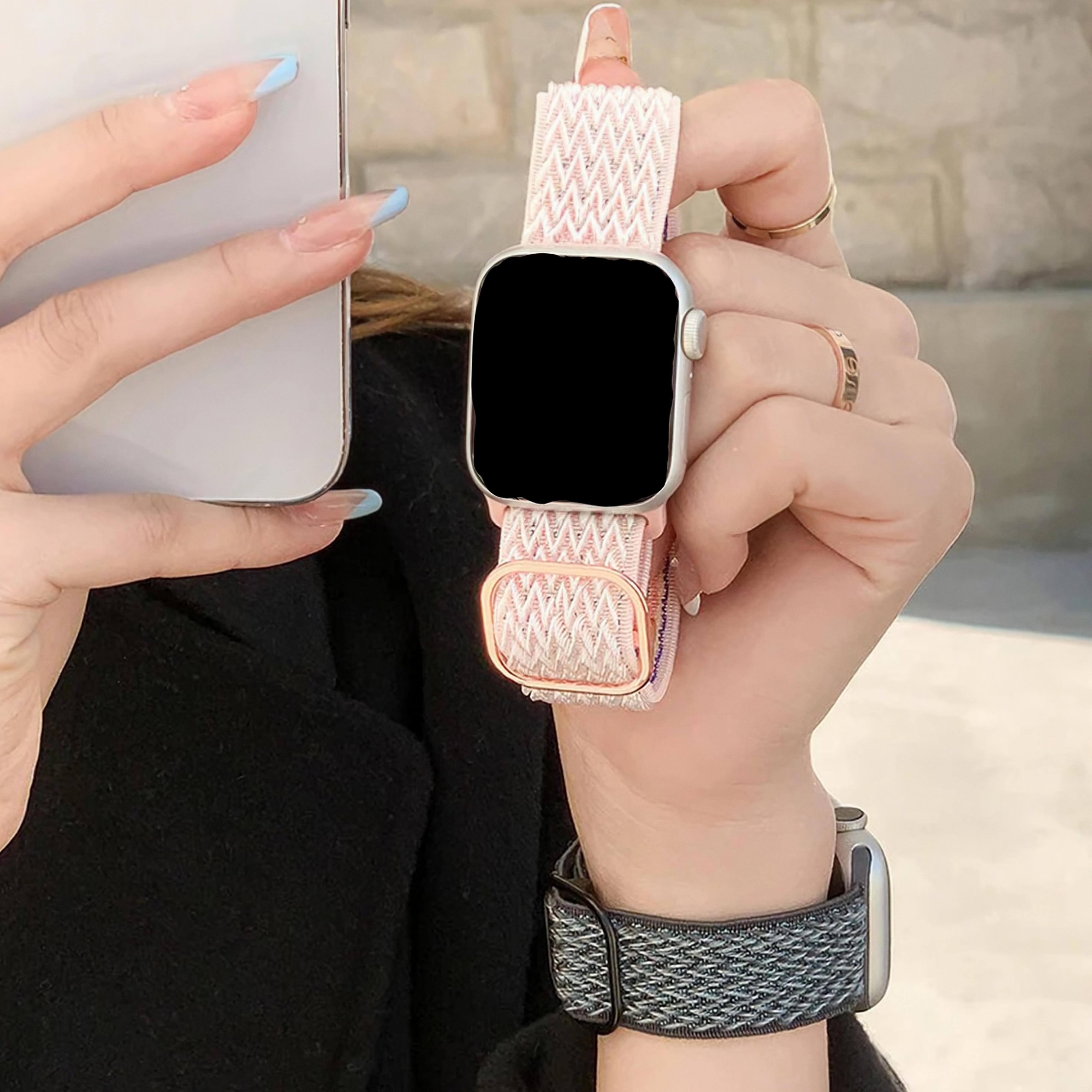 Arden — Nylon Loop (Black) — Apple Watch