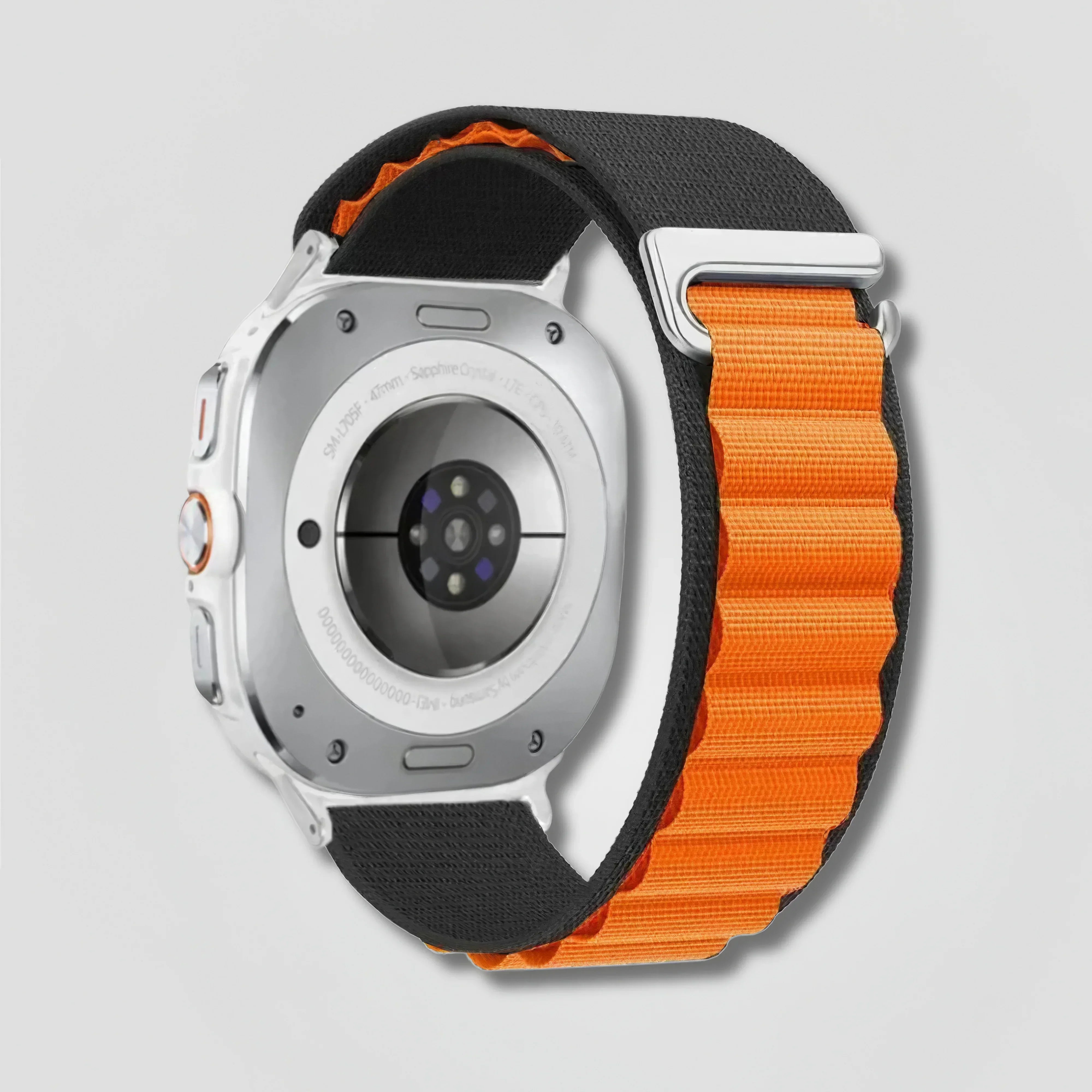 Image of Teral — Nylon Loop (Black & Orange) — Galaxy Watch 8