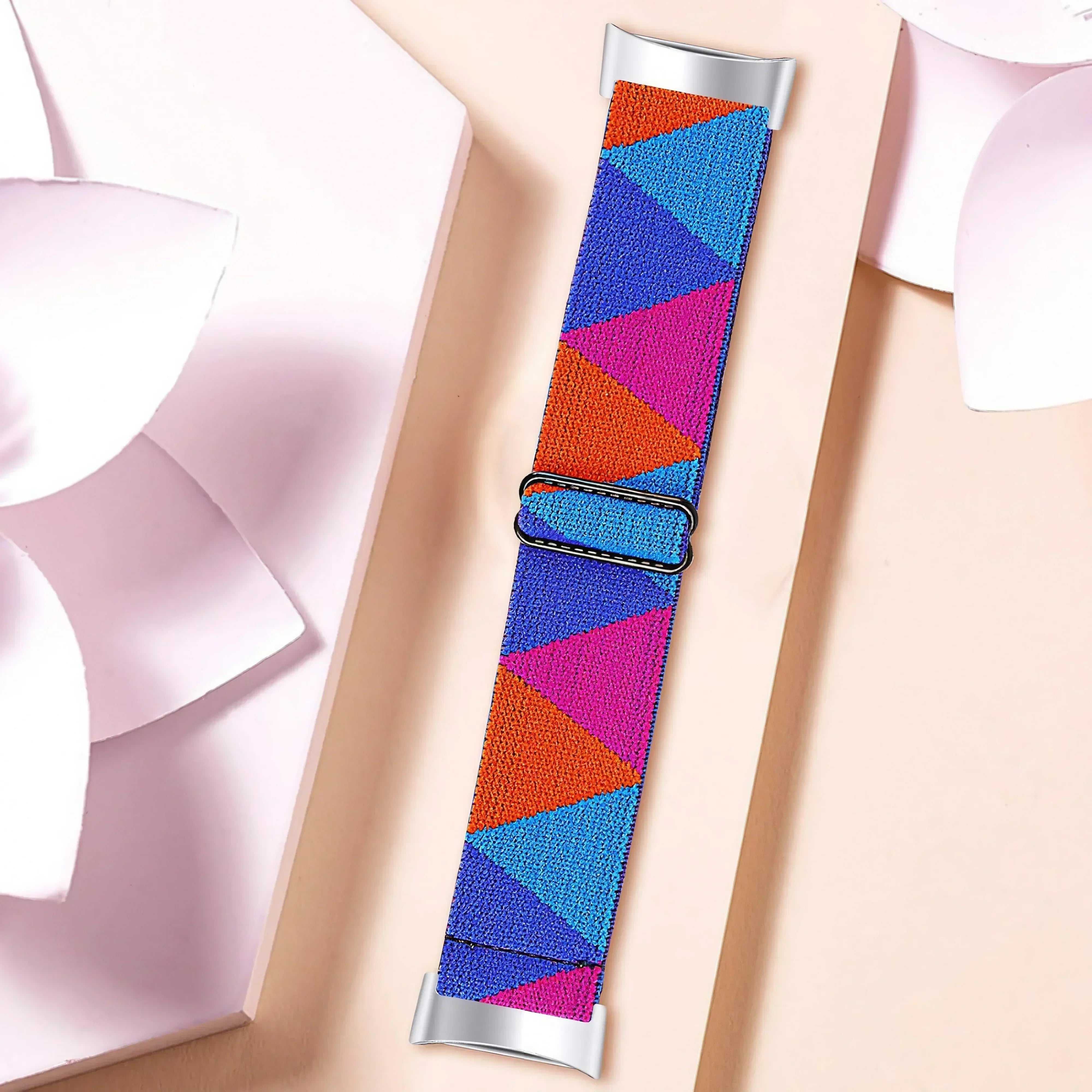 Arden — Nylon Loop (Blue & Rose Pink) — Fitbit Charge 5/6