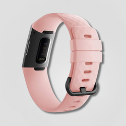 Image of Ridge — Textured Silicone Band (Light Pink) — Fitbit Charge 5/6