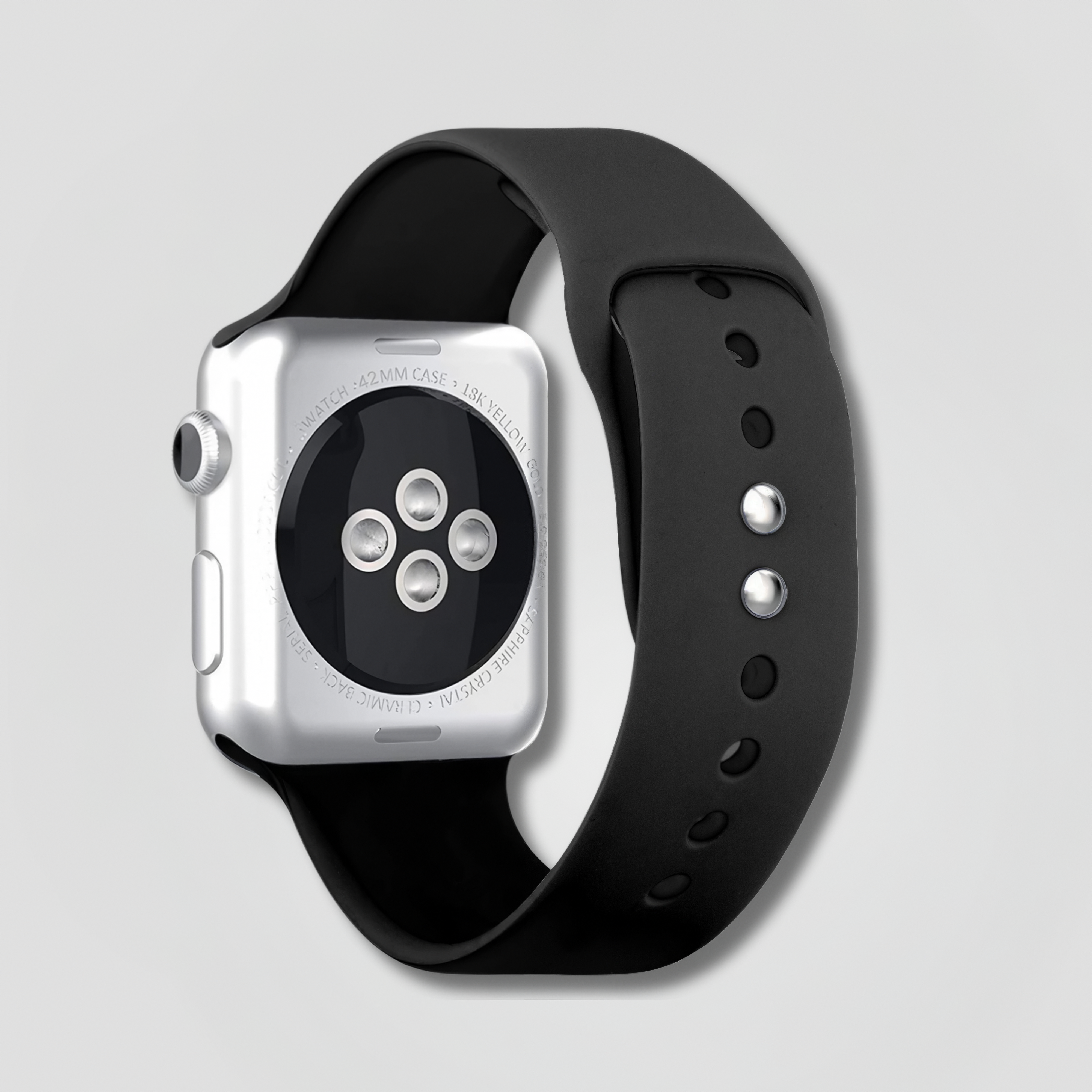 Halo — Silicone Sport Band (Black) — Apple Watch