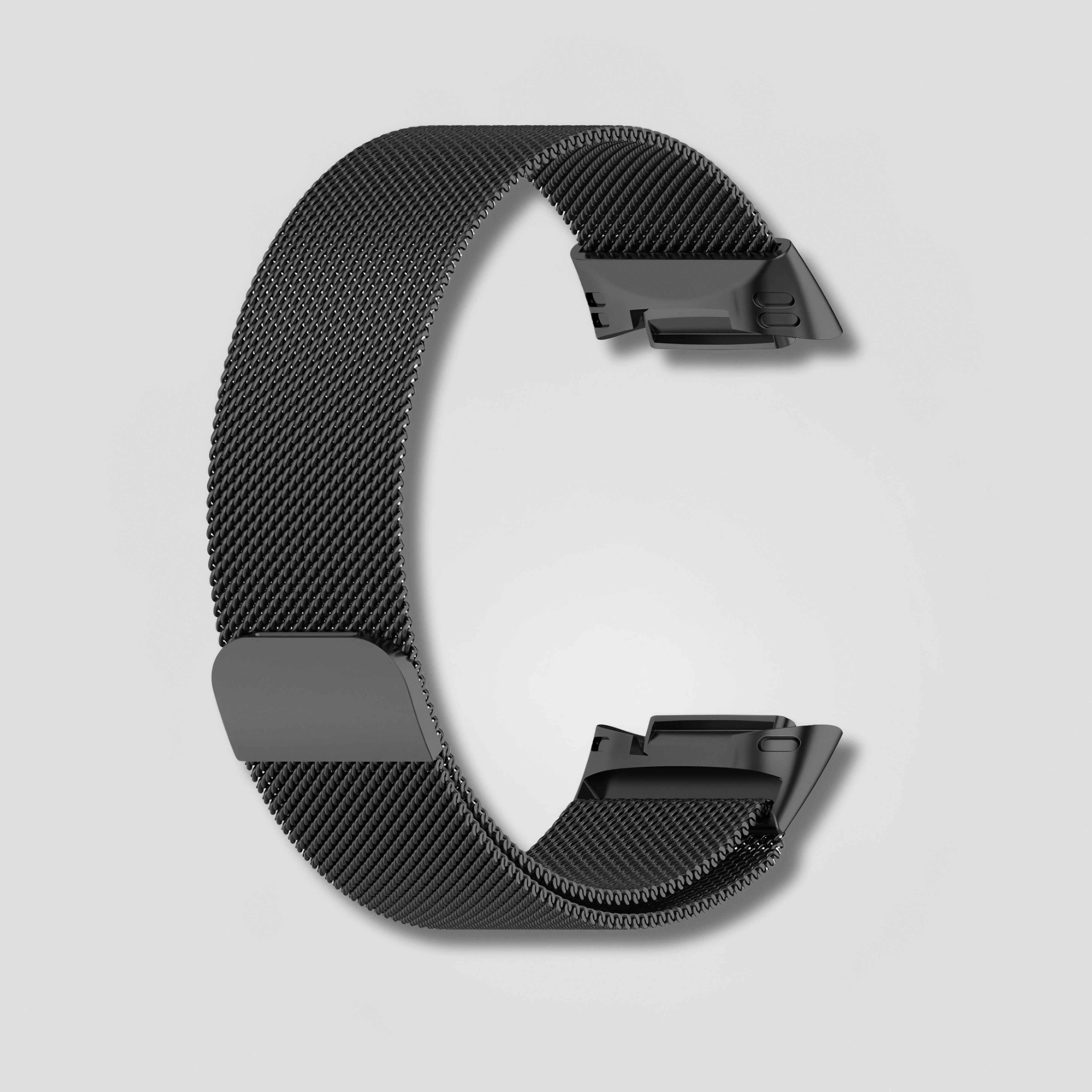 Fitbit - Milanese Stainless Steel Strap - Black