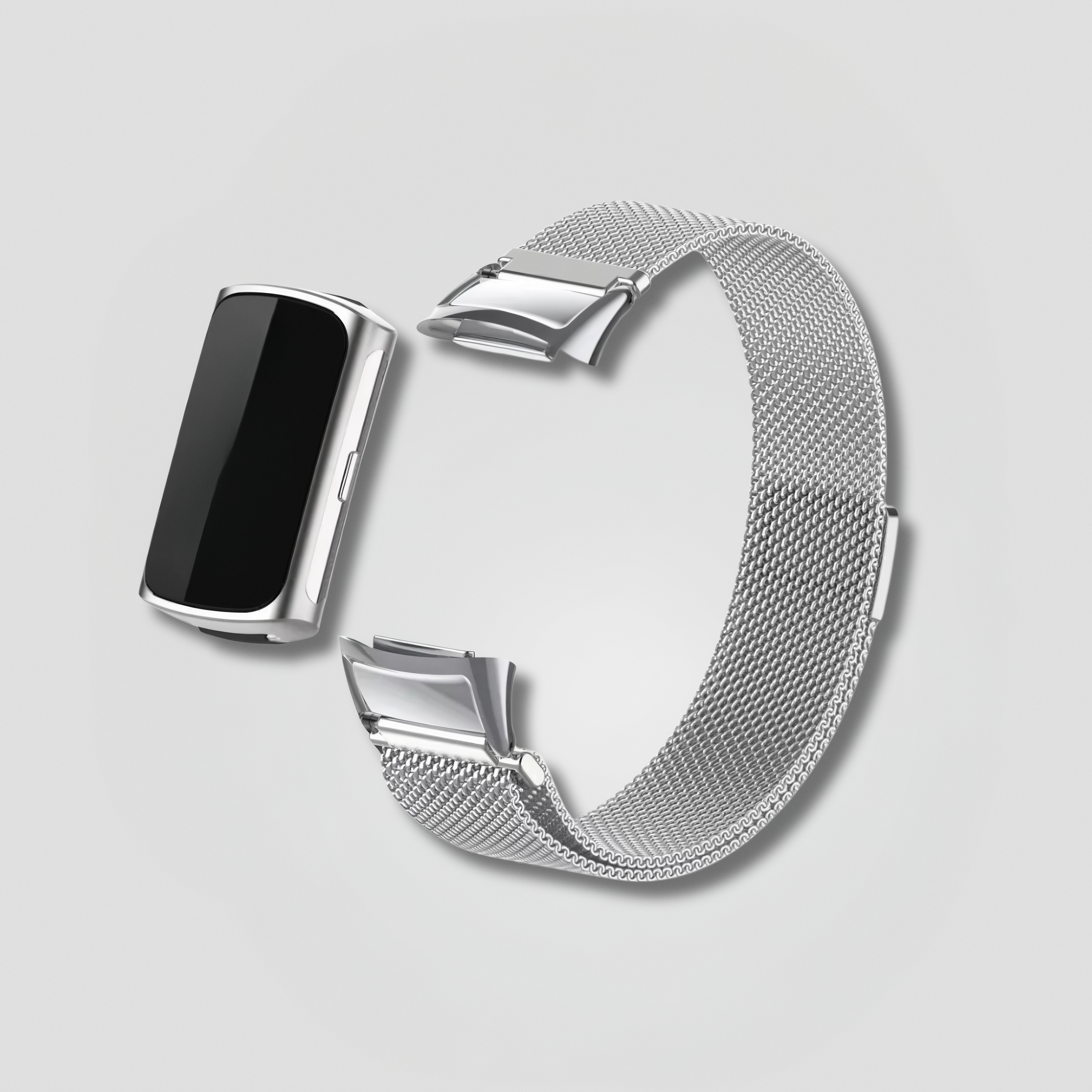 Fitbit - Milanese Stainless Steel Strap - Silver