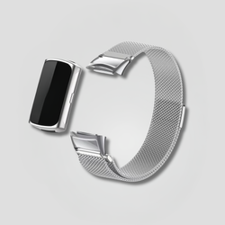 Image of Fitbit - Milanese Stainless Steel Strap - Silver