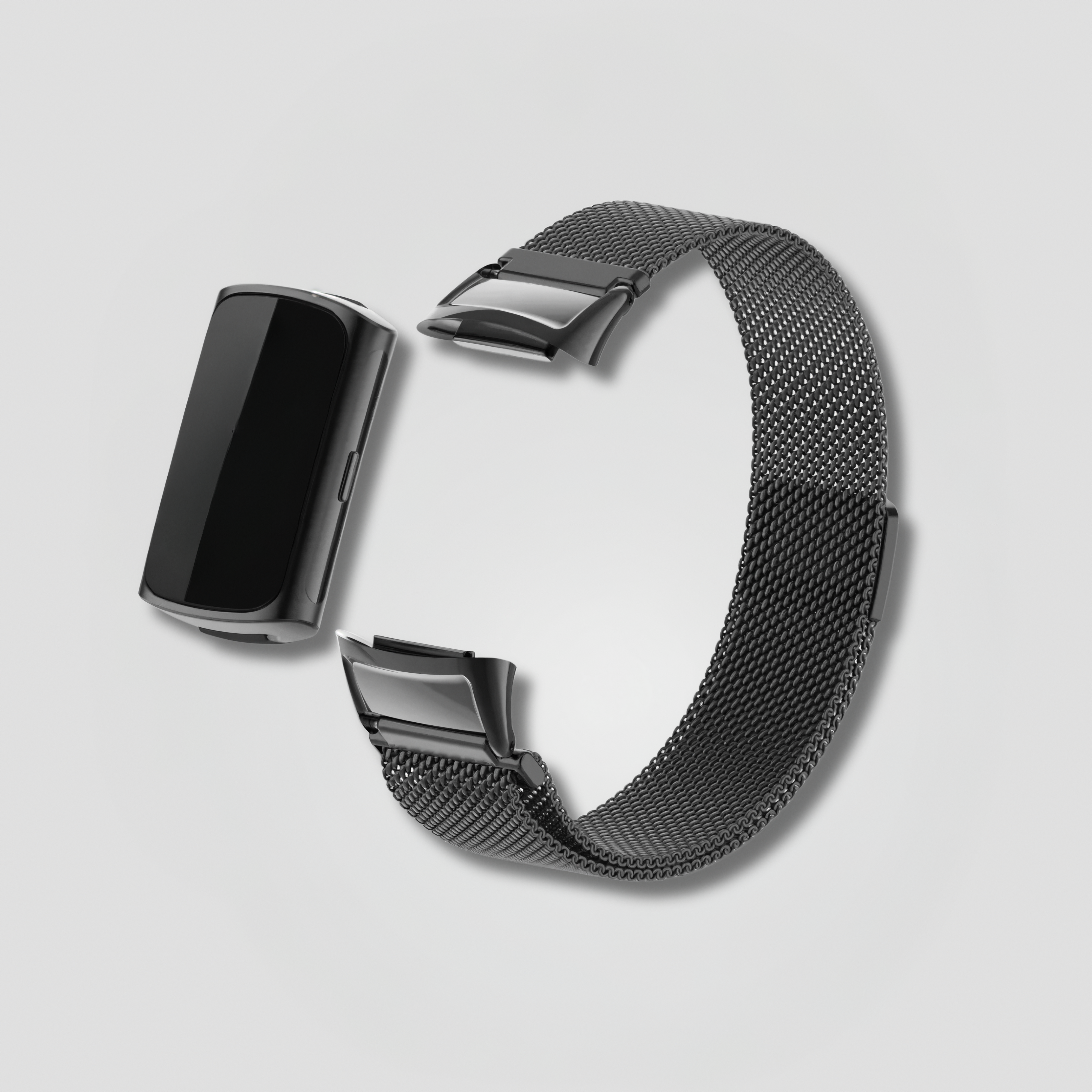 Fitbit - Milanese Stainless Steel Strap - Black