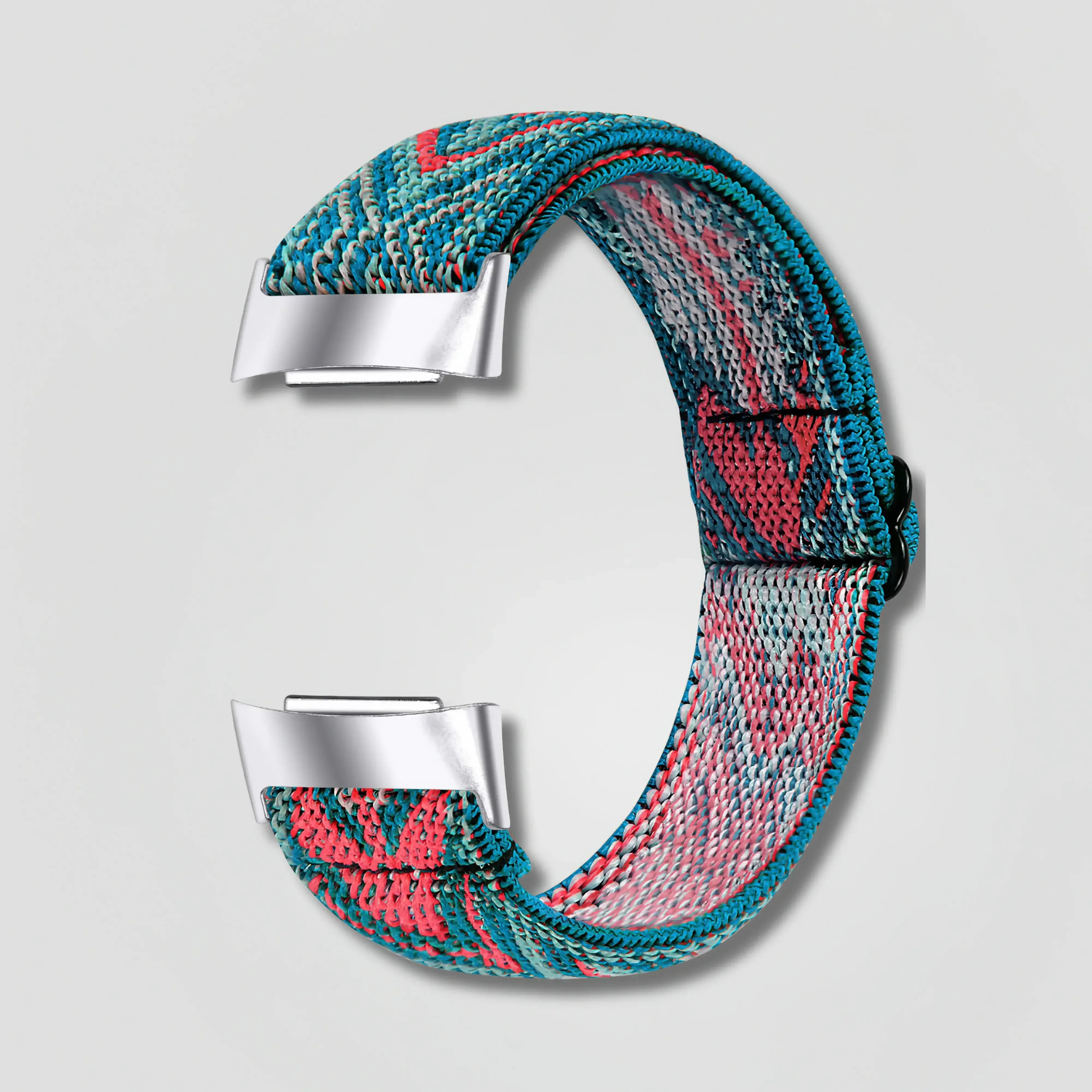 Image of Arden — Nylon Loop (Blue & Rose Pink) — Fitbit Charge 5/6 - Nothing but Bands