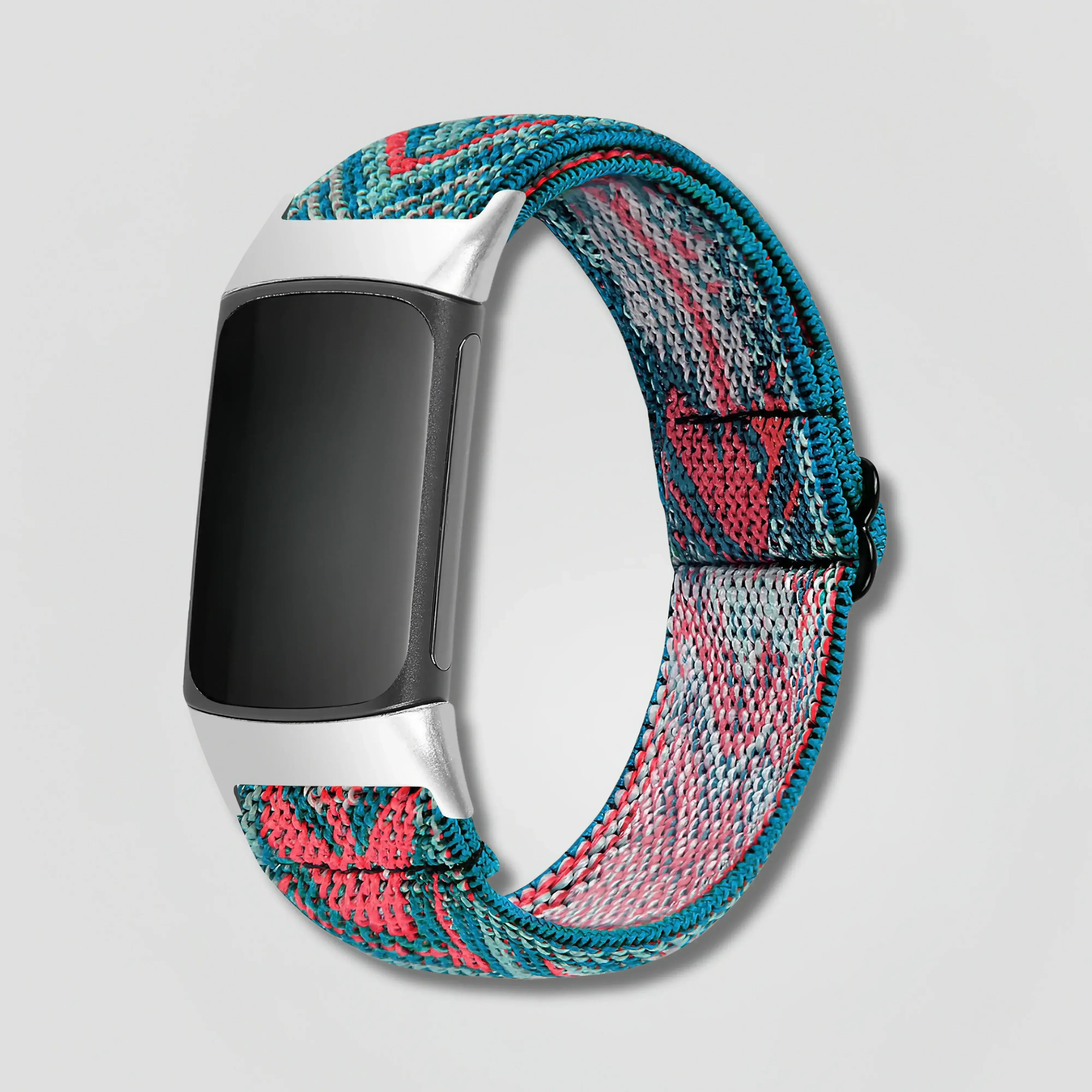 Image of Arden — Nylon Loop (Blue & Rose Pink) — Fitbit Charge 5/6 - Nothing but Bands