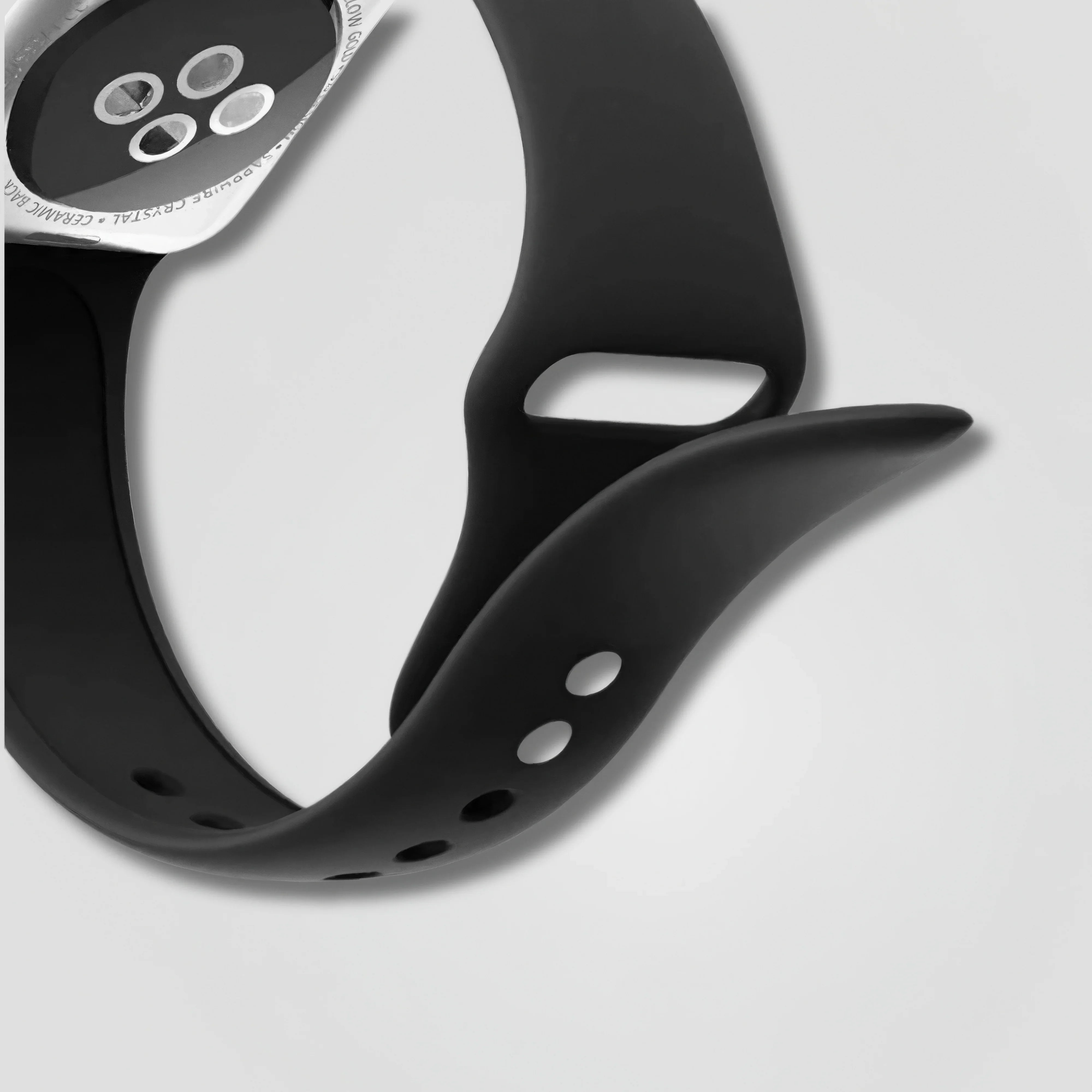 Image of Halo — Silicone Sport Band (Black) — Apple Watch - Nothing but Bands