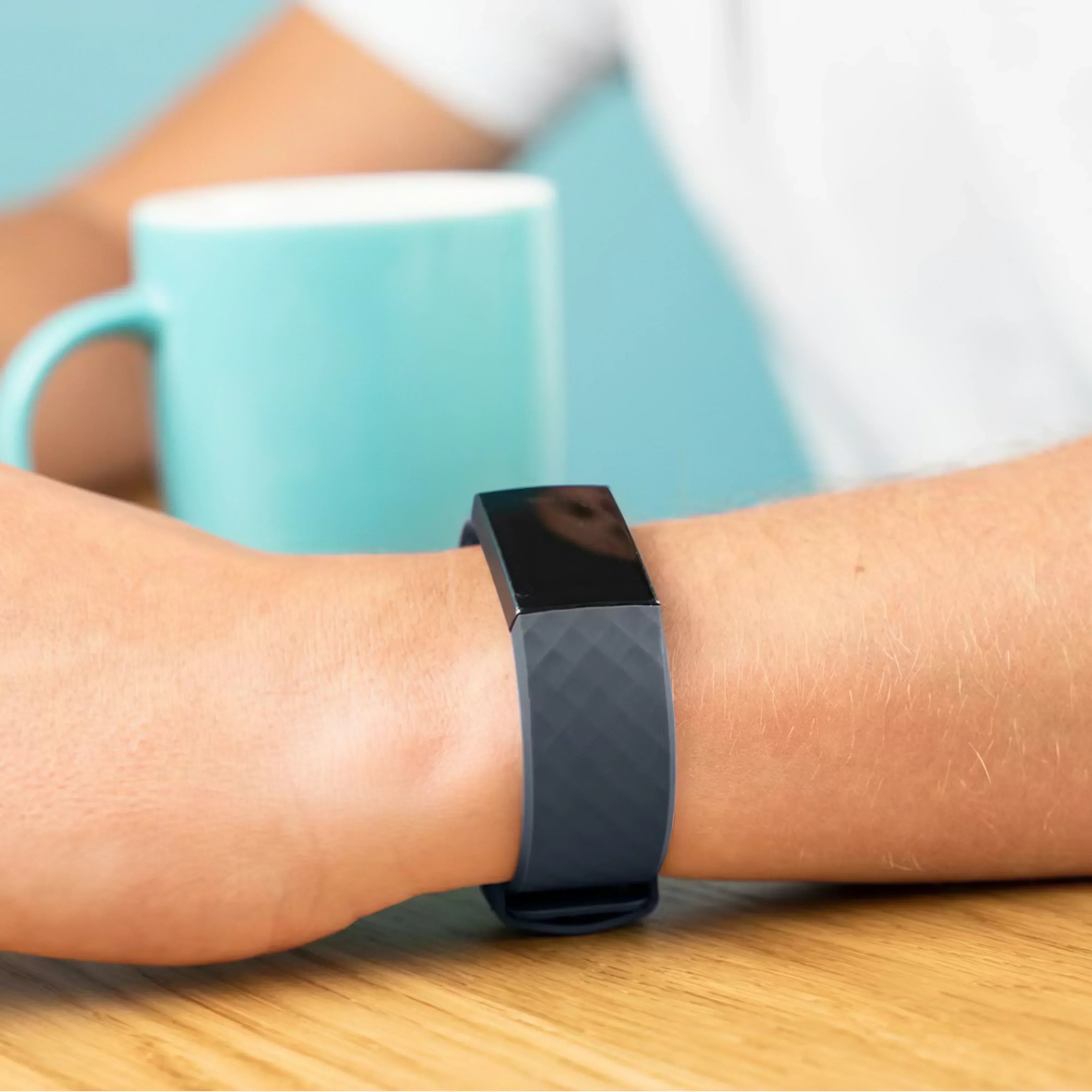 Kalen — Textured Silicone Band (White) — Fitbit Charge 5/6 - Nothing but Bands