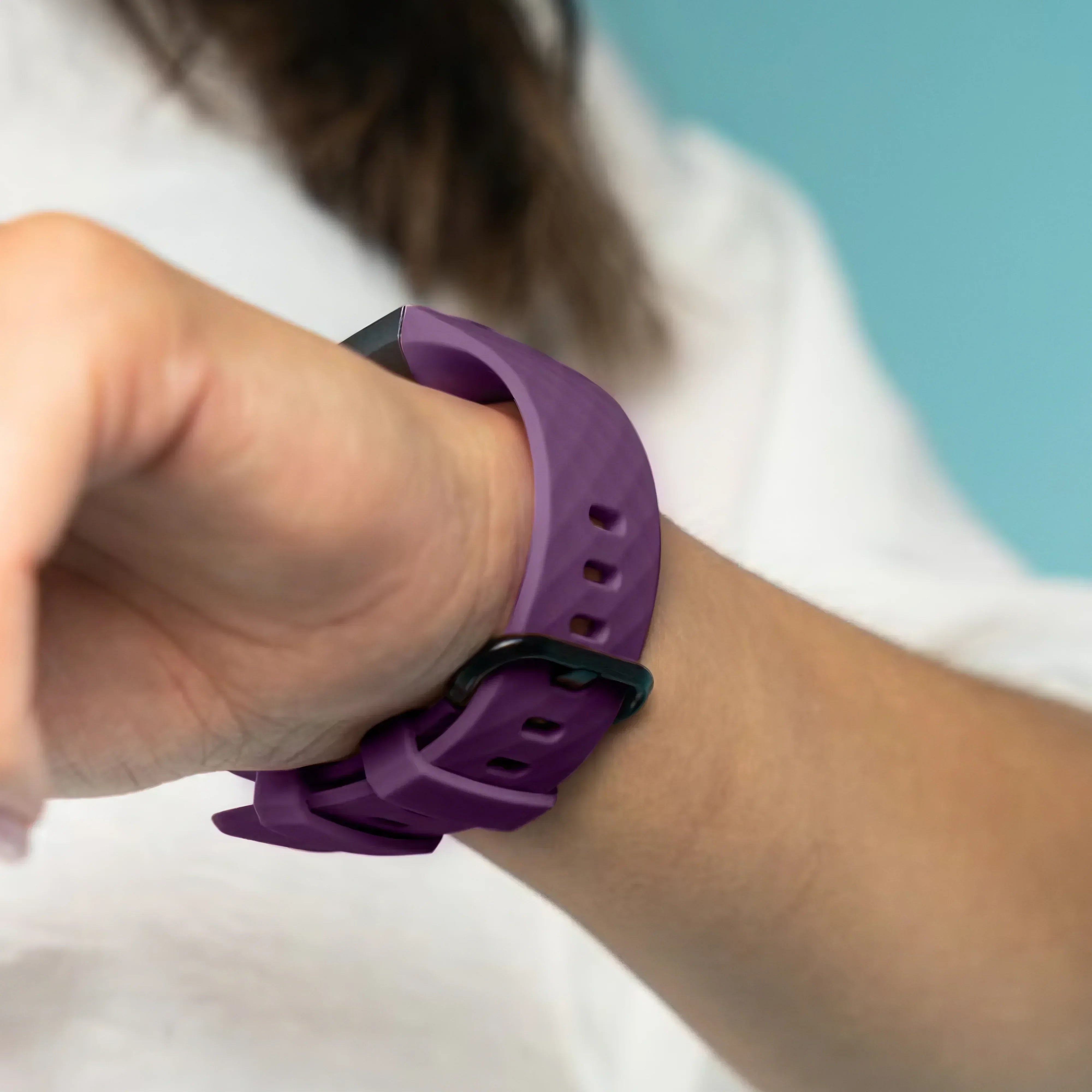 Kalen — Textured Silicone Band (White) — Fitbit Charge 5/6 - Nothing but Bands