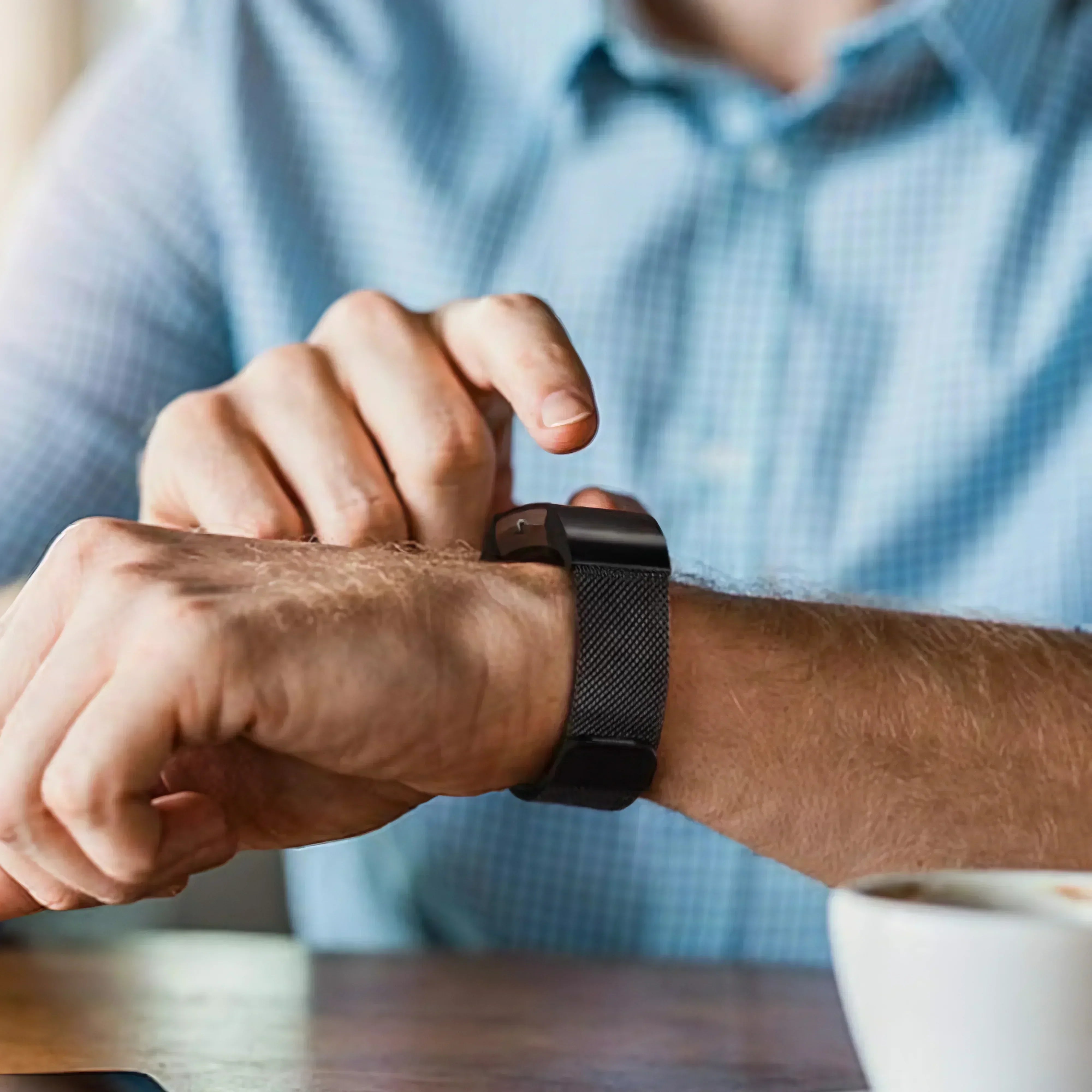 Lurea — Magnetic Milanese (Opal Chrome) — Fitbit Charge 3/4 - Nothing but Bands