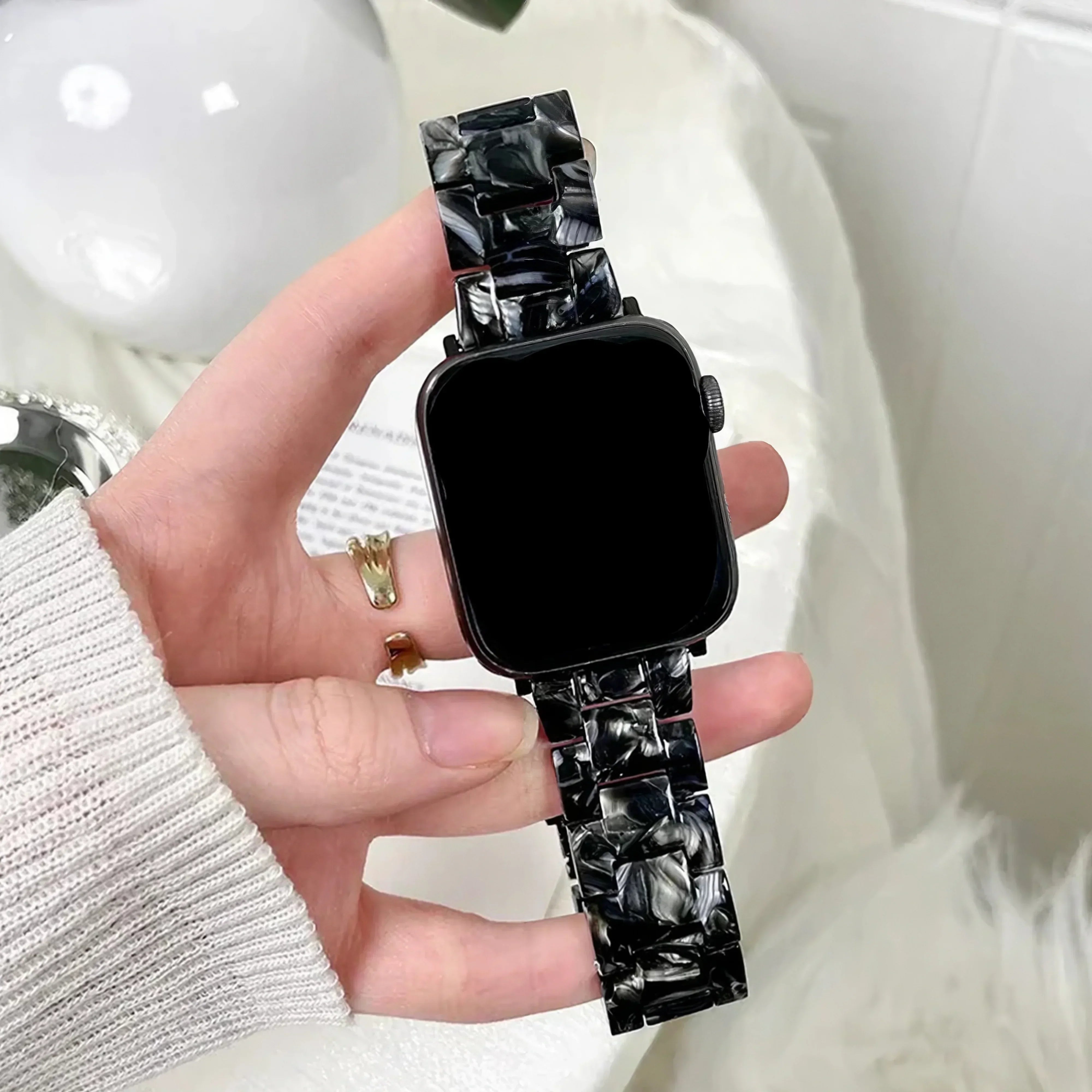 Lyra — Resin Composite Link (Pearl) — Apple Watch - Nothing but Bands