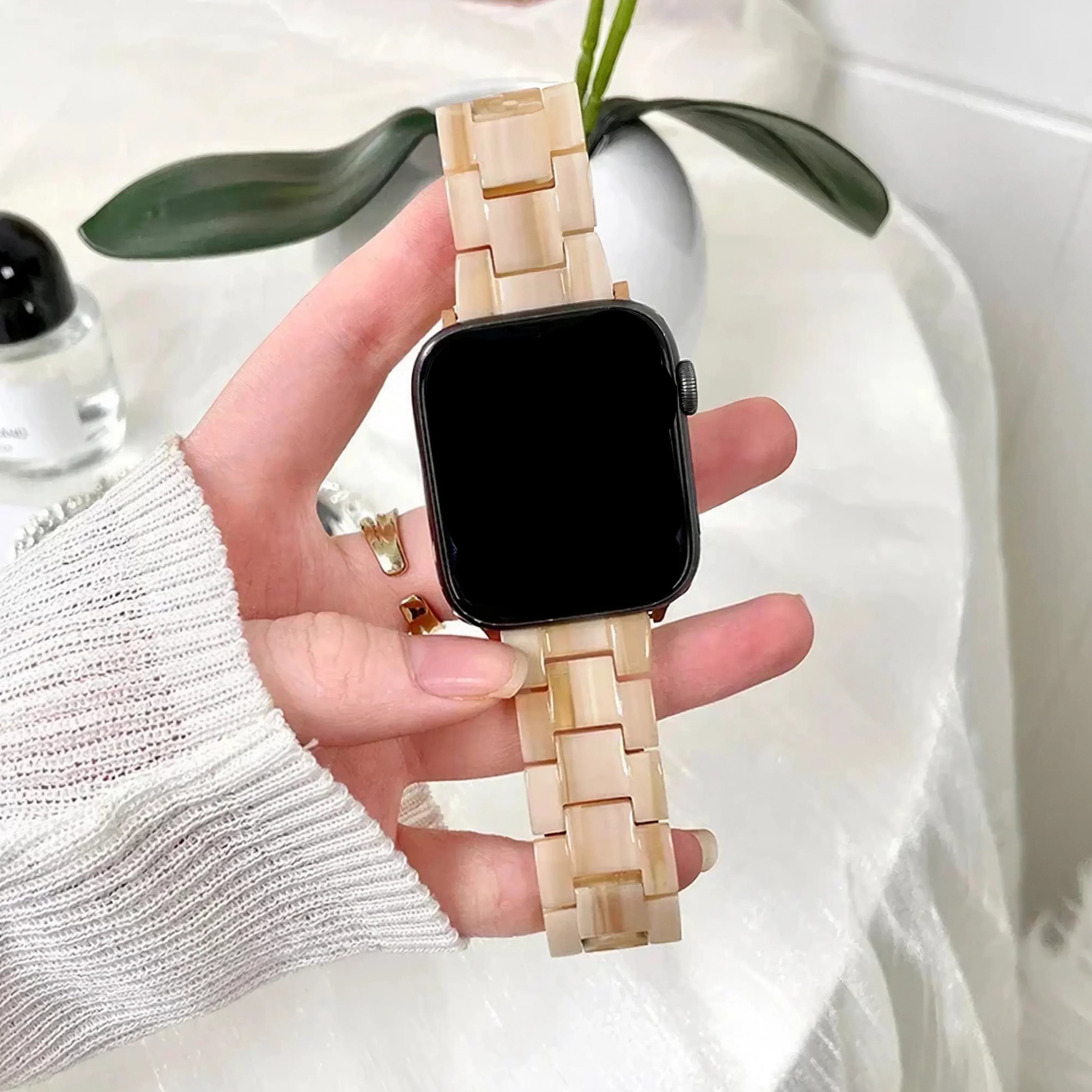 Image of Lyra — Resin Composite Link (Pearl) — Apple Watch - Nothing but Bands