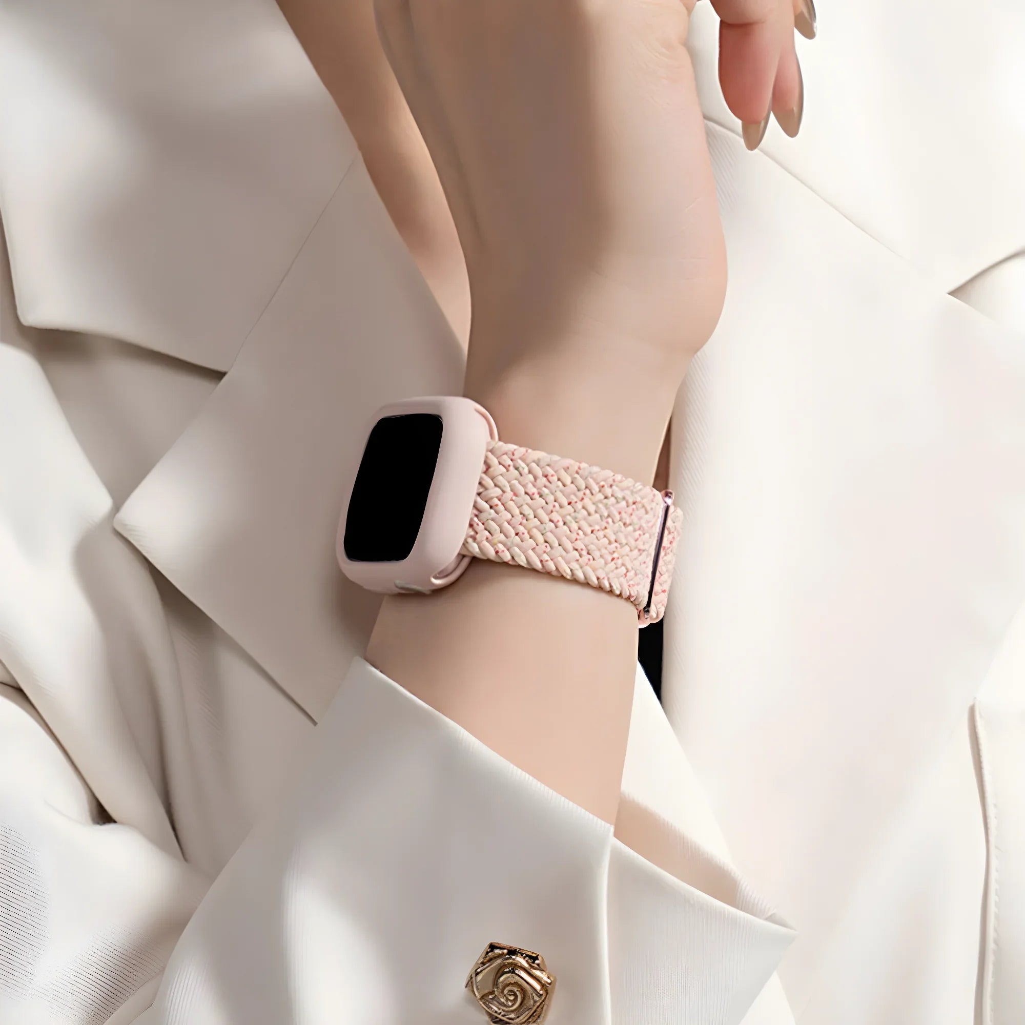 Neris — Braided Loop (Black) — Fitbit Versa 3/4 & Sense 1/2 - Nothing but Bands