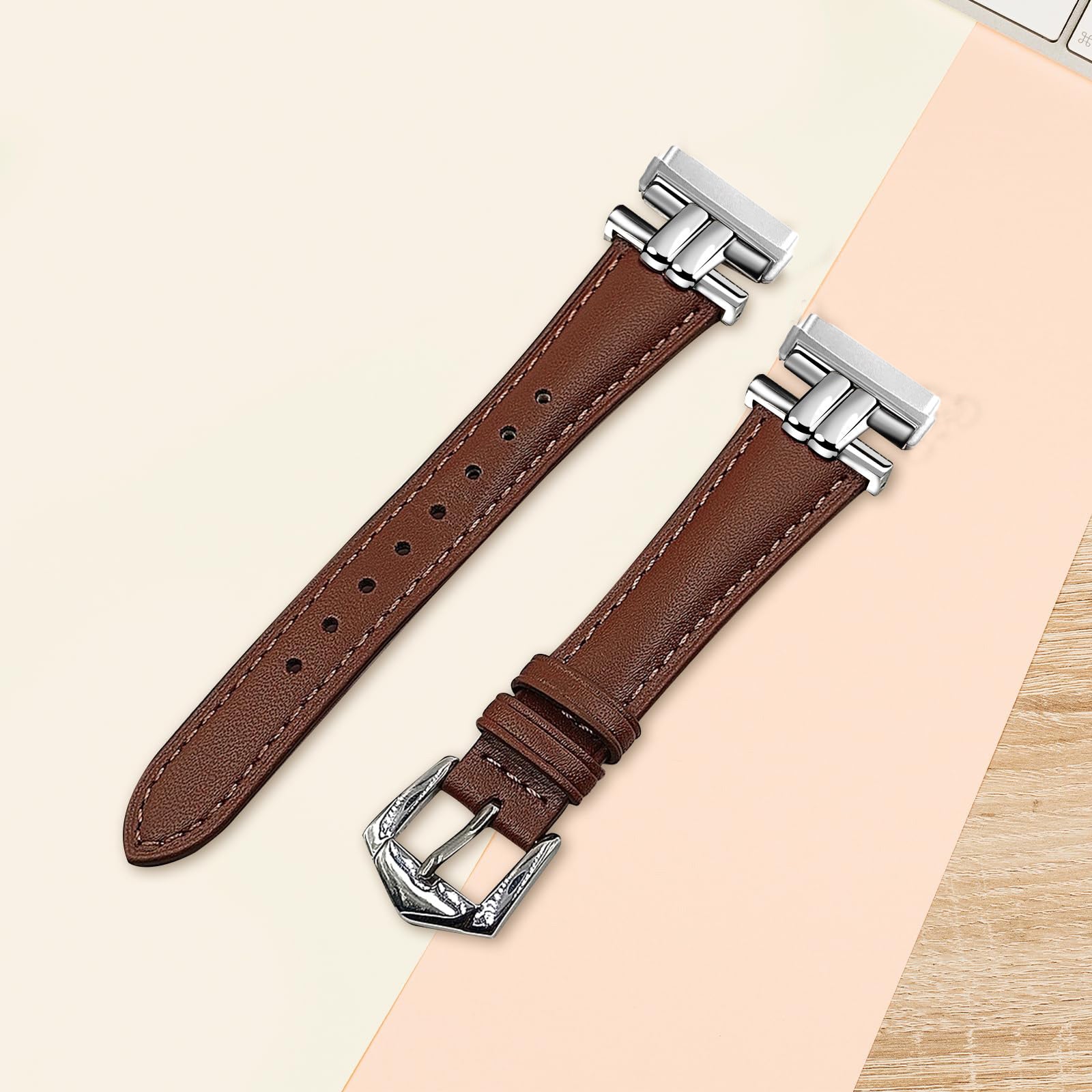 Image of Elara — Genuine Leather Band — Fitbit Versa 3/4 & Sense 1/2