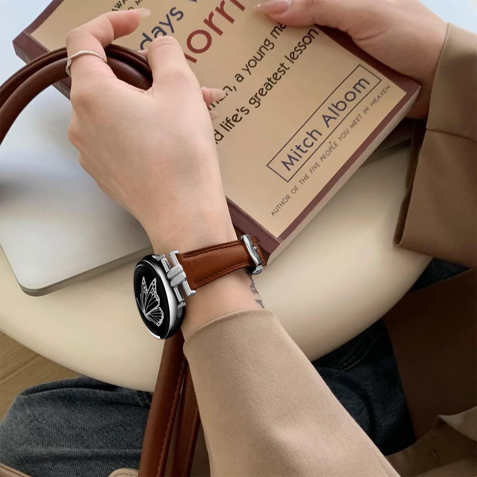 Image of Elara — Genuine Leather Band — Fitbit Versa 3/4 & Sense 1/2