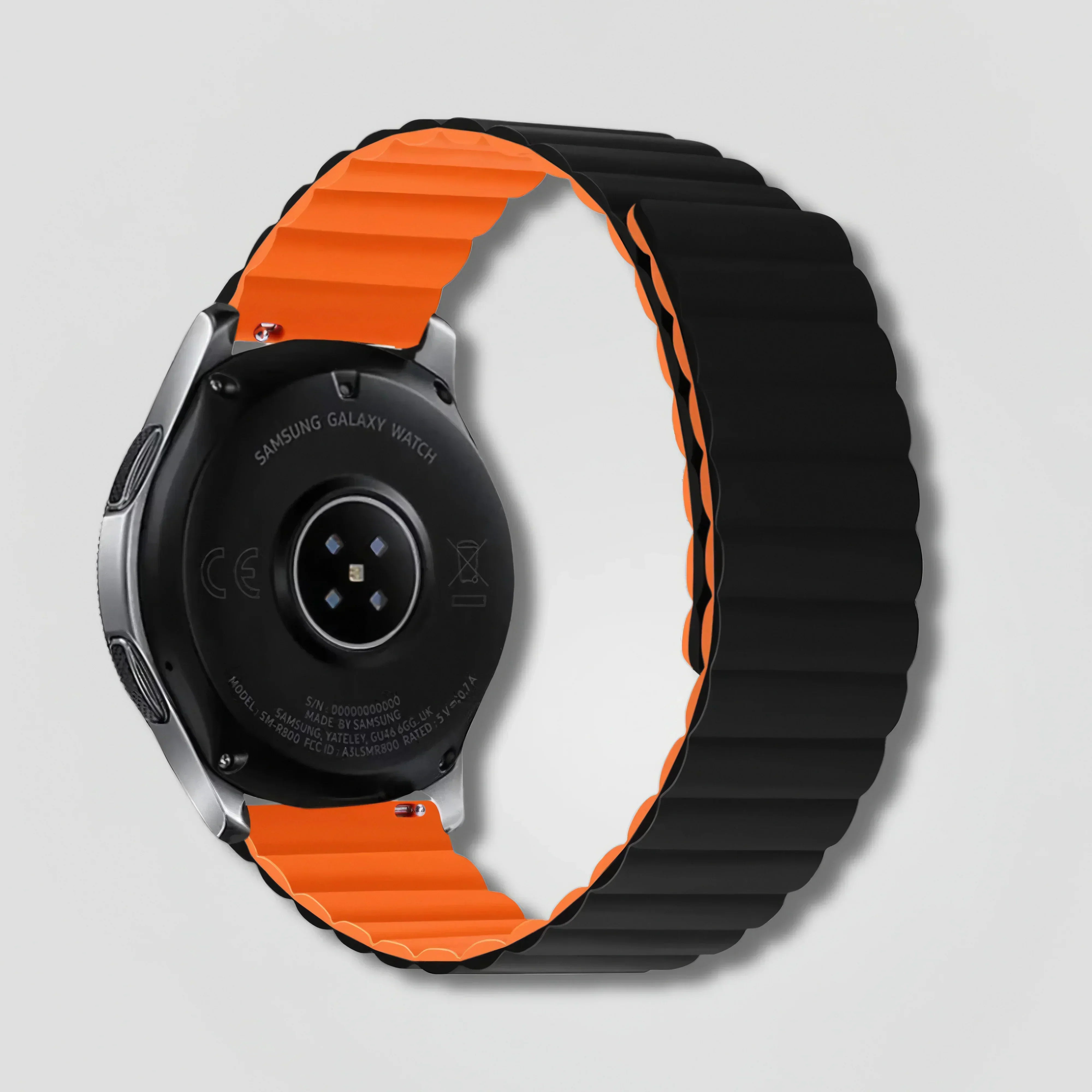 Rovan — Magnetic Loop (Black & Orange) — Quick Release 22mm - Nothing but Bands