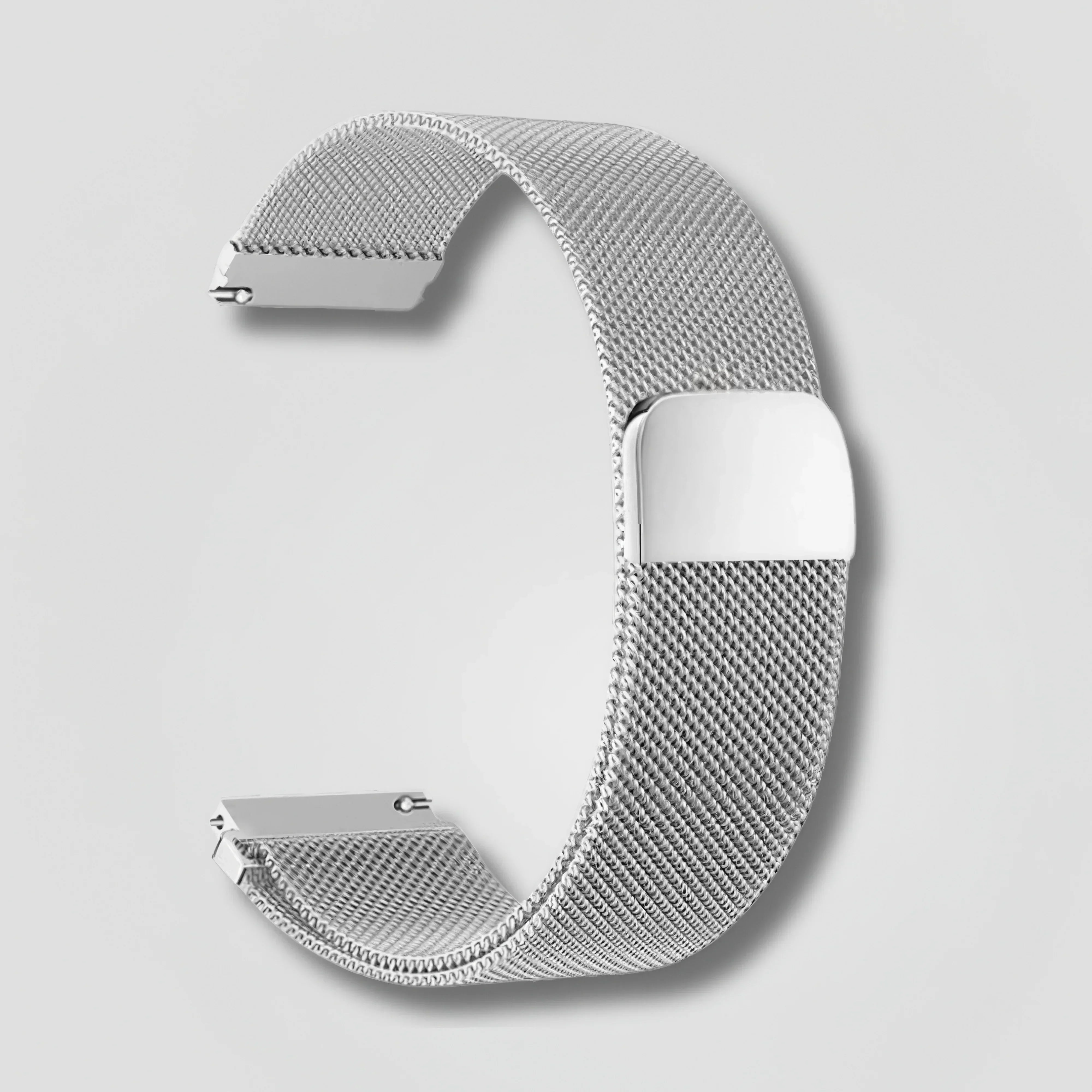 Solin — Magnetic Milanese (Silver) — Quick Release 22mm - Nothing but Bands