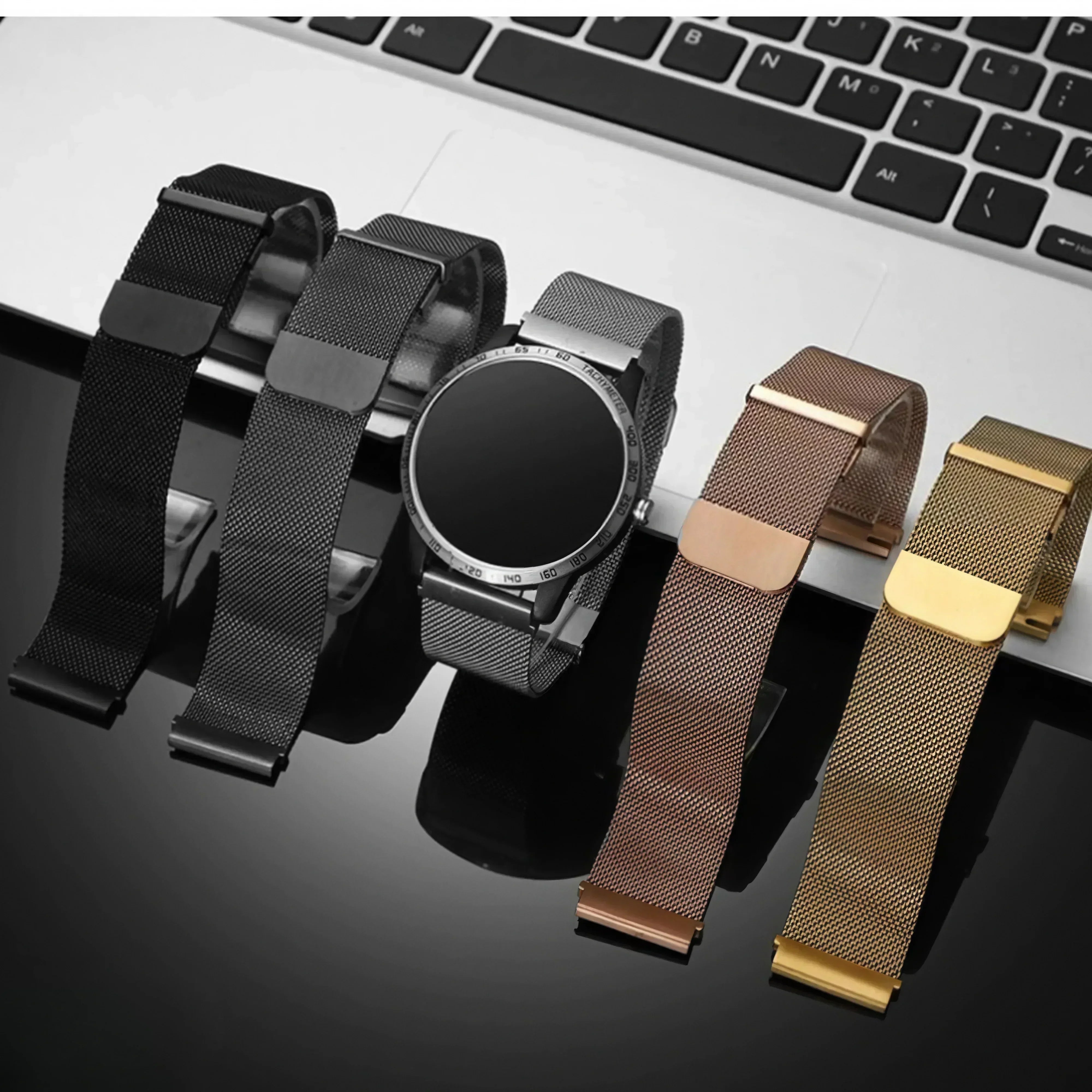 Image of Solin — Magnetic Milanese (Silver) — Quick Release 22mm - Nothing but Bands