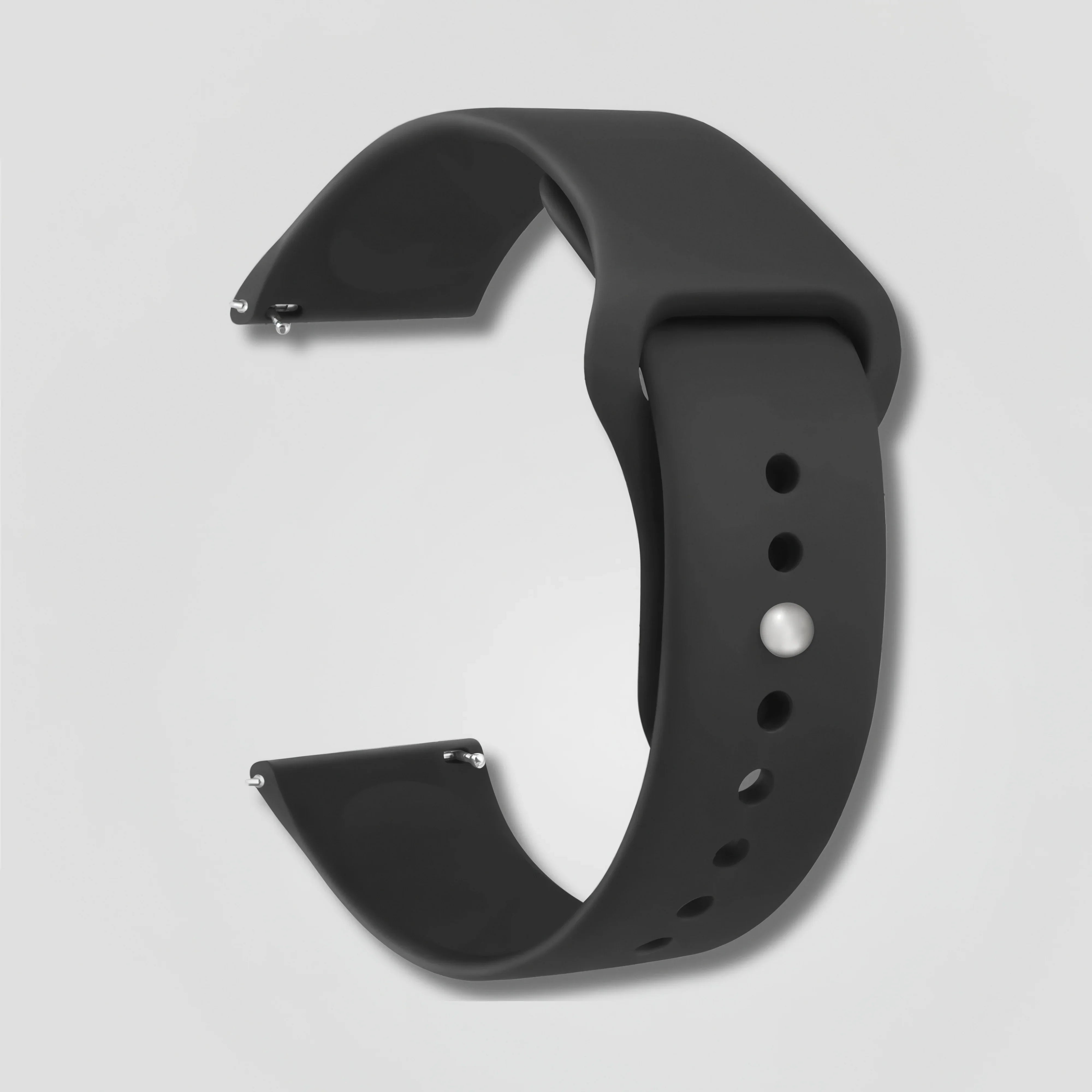 Image of Solvia — Silicone Sport Band (Black) — Fitbit Versa 1/2 & Lite - Nothing but Bands