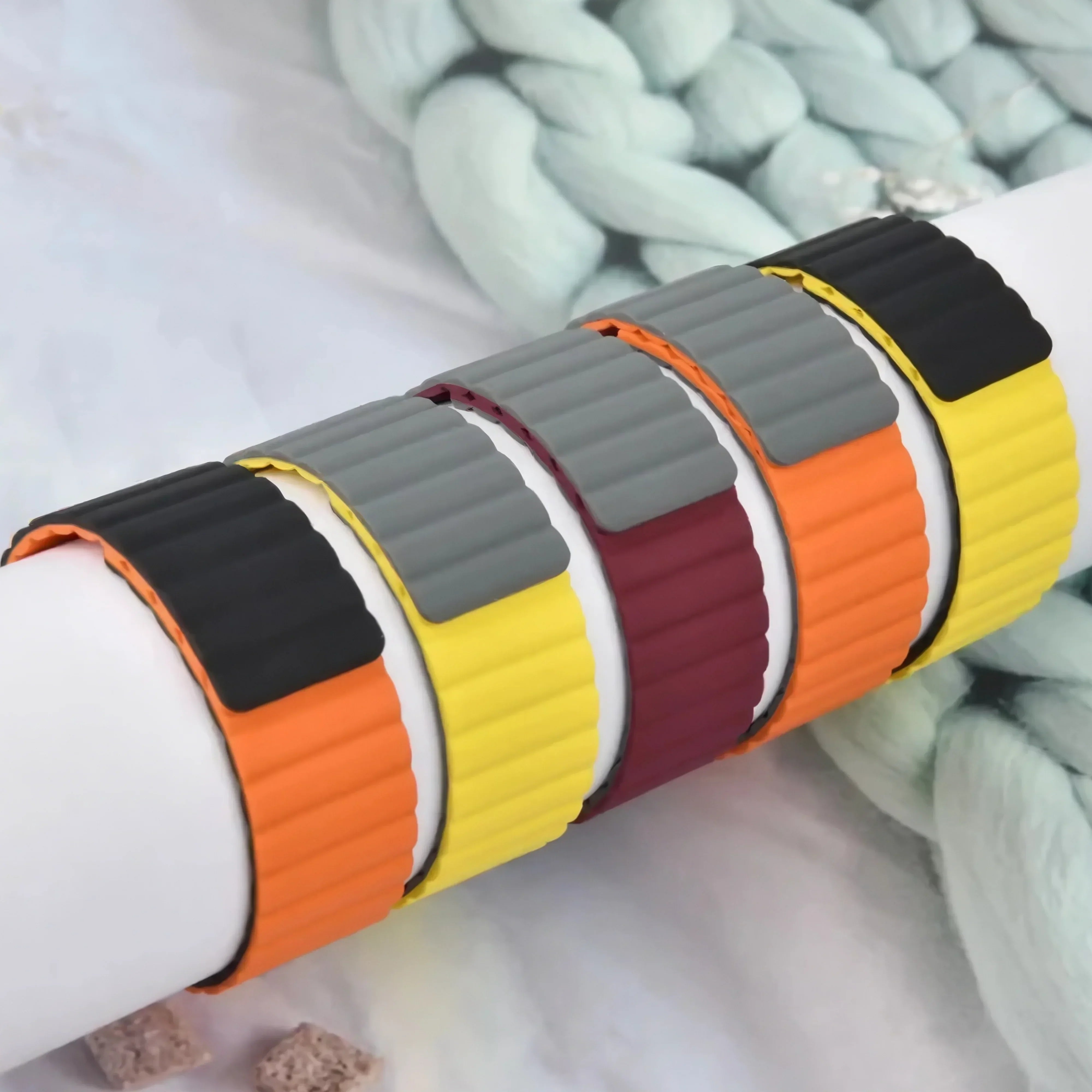 Image of Sorix — Magnetic Loop (Black & Orange) — Galaxy Watch 8 - Nothing but Bands