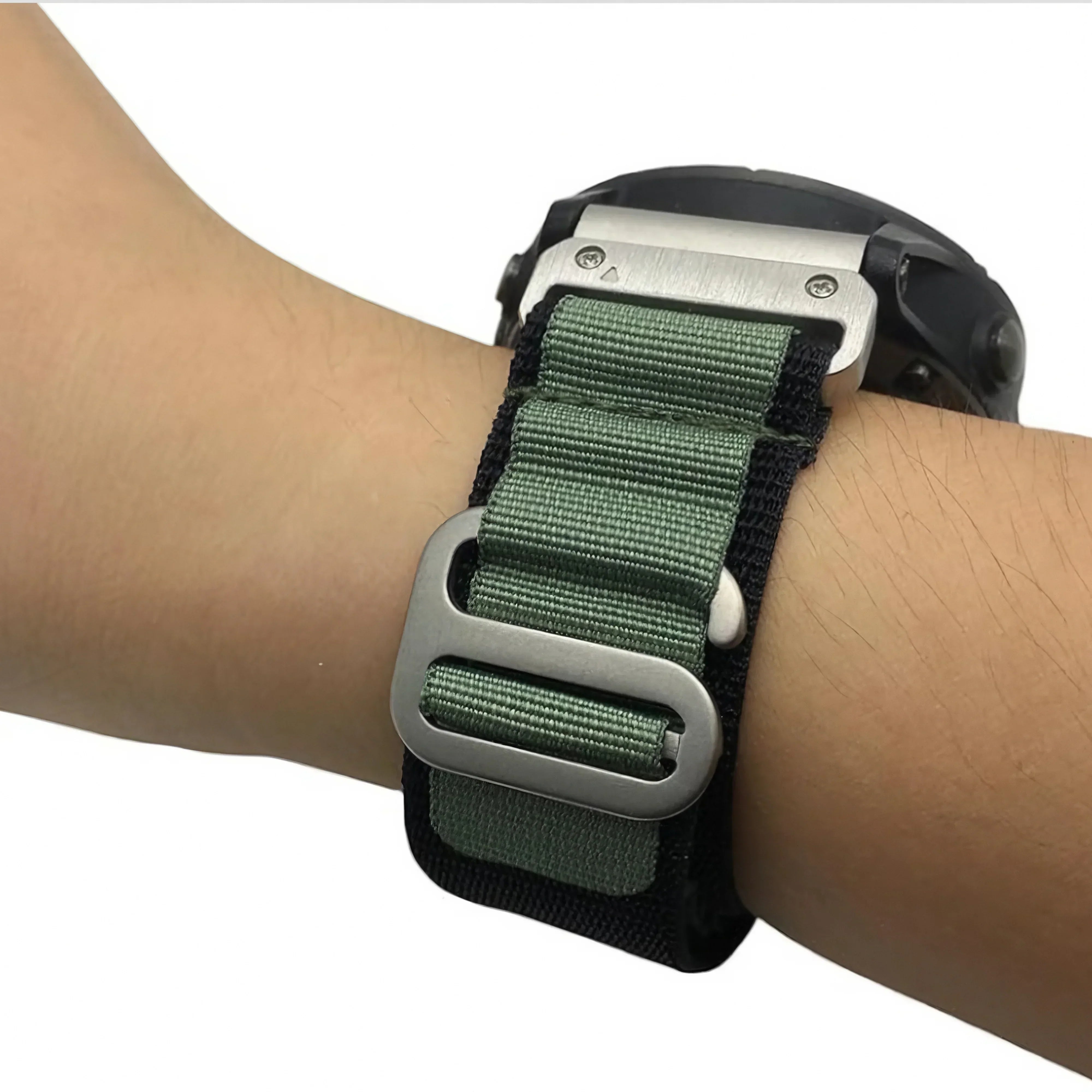 Teral — Nylon Loop (Black & Orange) — Garmin QuickFit 26 - Nothing but Bands