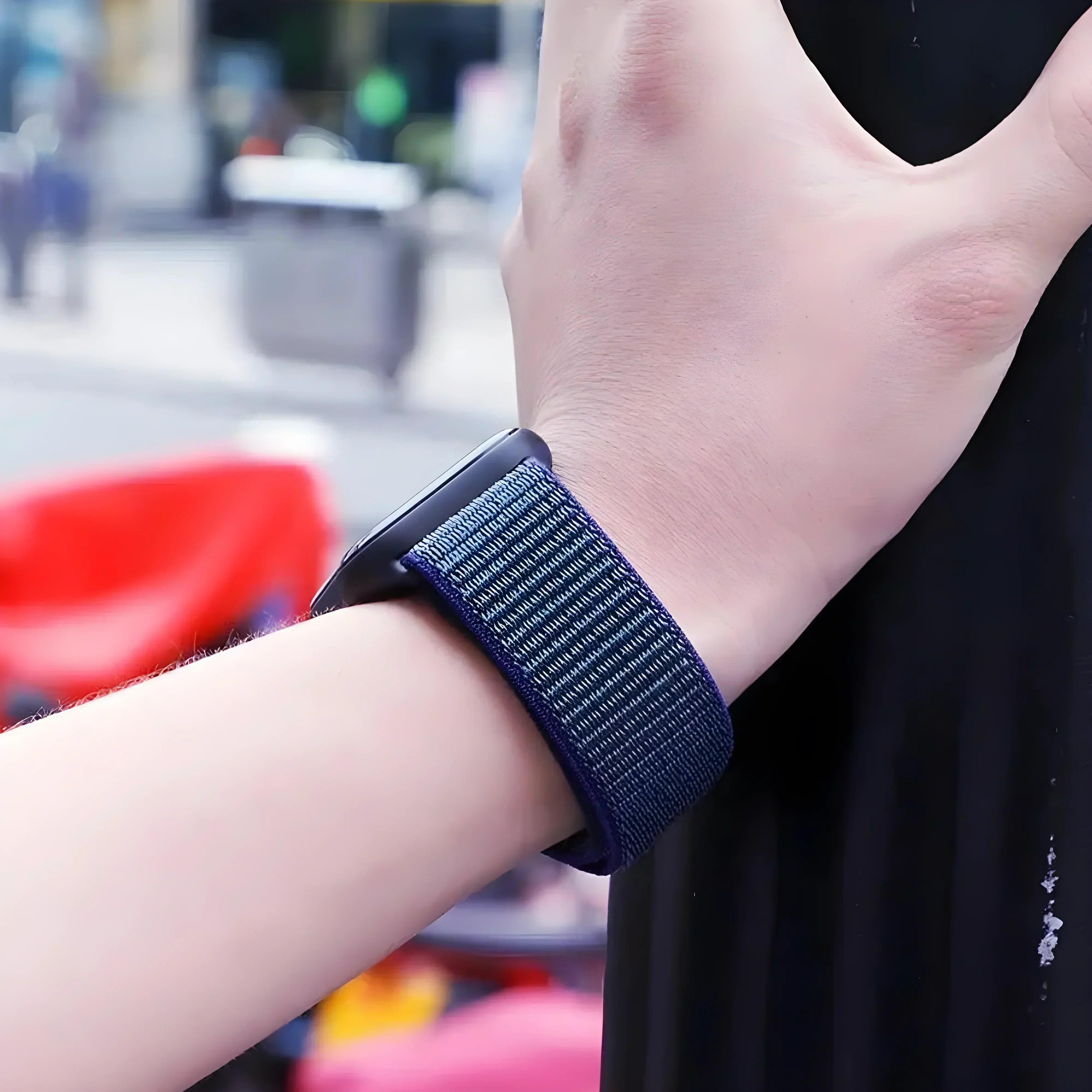 Image of Vellora - Nylon Loop (Midnight Purple) - Fitbit Versa 3/4 & Sense 1/2 - Nothing but Bands