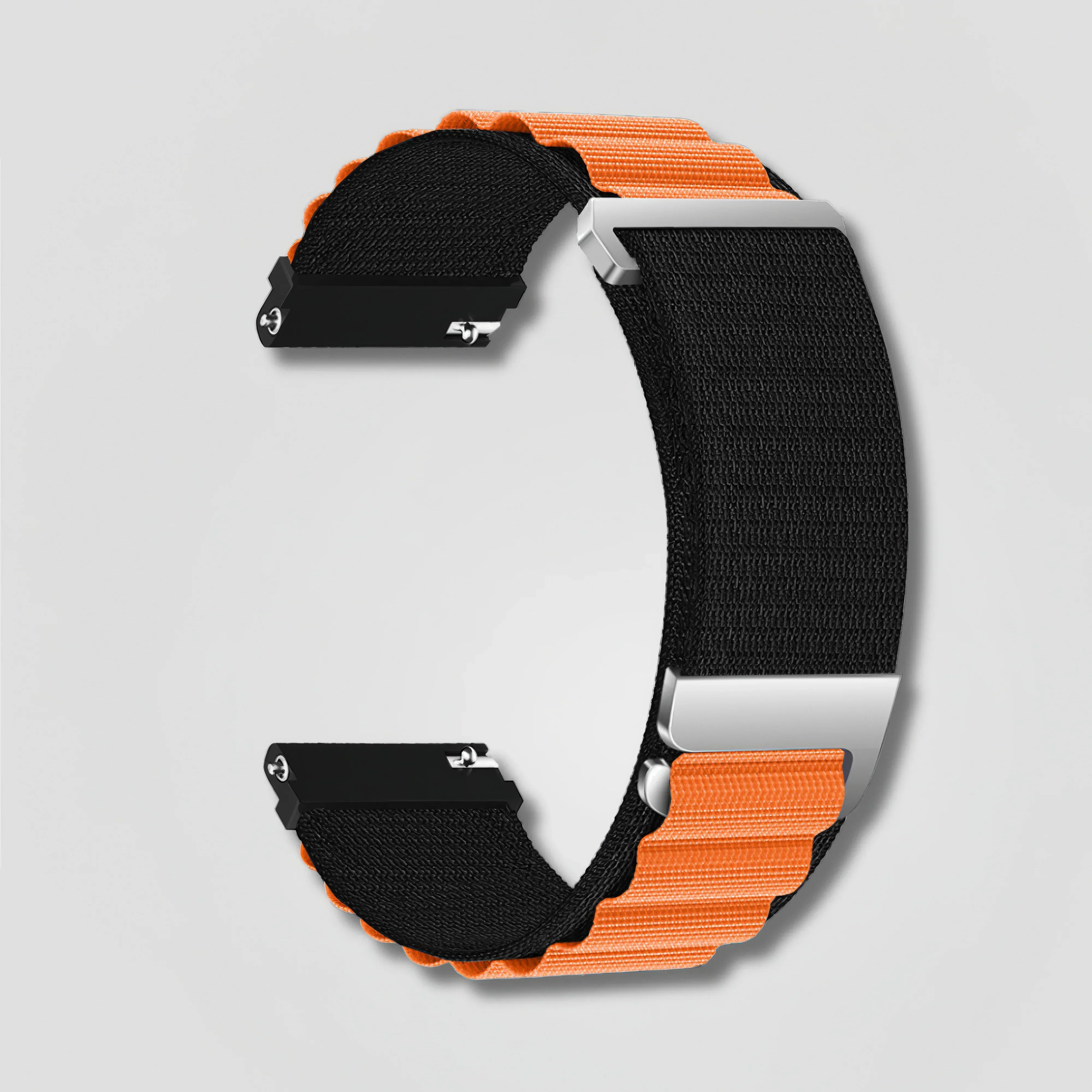 Image of Voren — Nylon Loop (Black & Orange) — Quick Release 22mm - Nothing but Bands