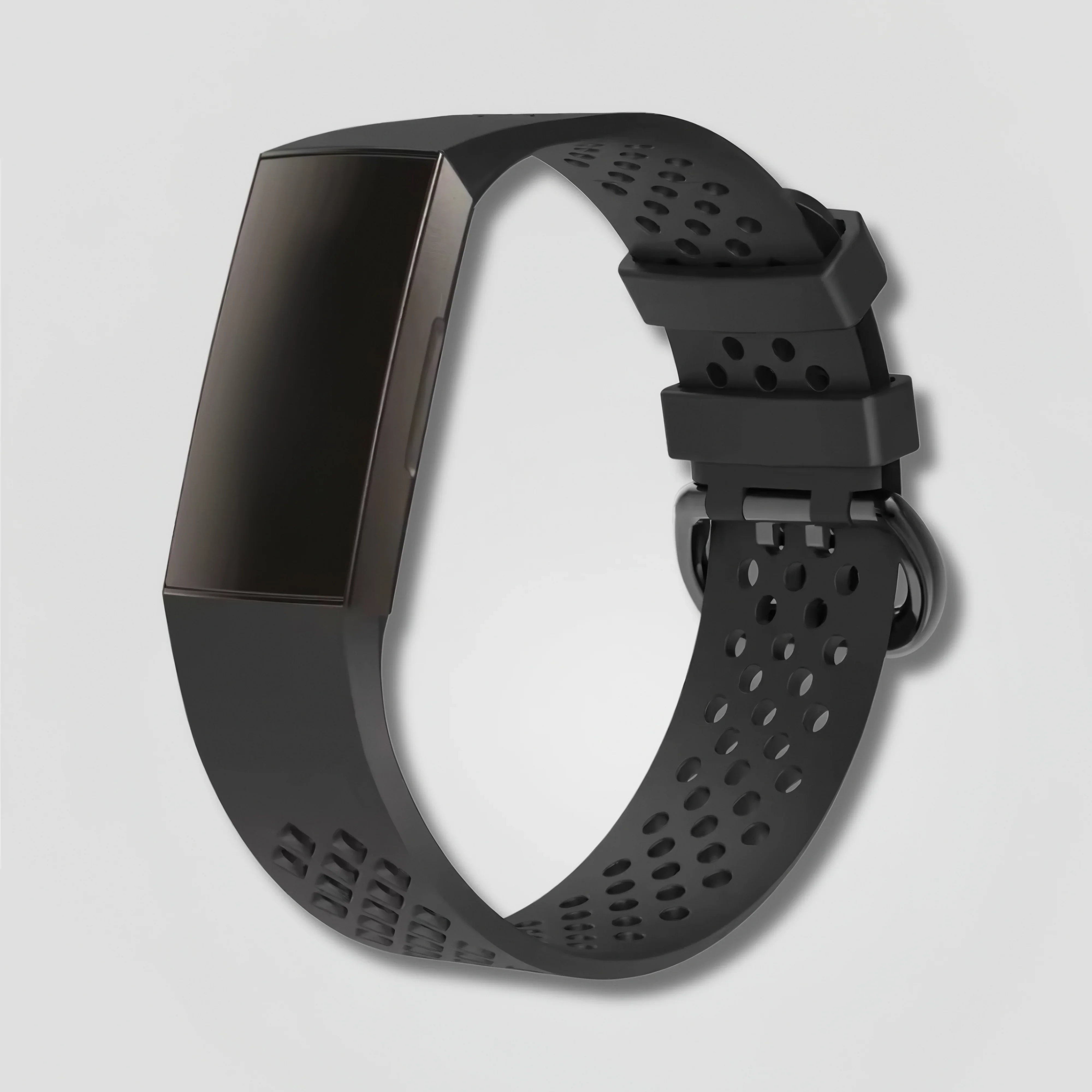 Image of Zera — Silicone Sport Band (Black) — Fitbit Charge 3/4 - Nothing but Bands
