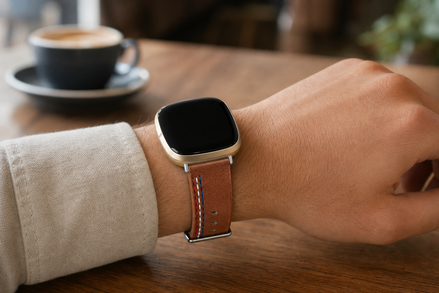 Image of Ryder — Genuine Leather Strap — Fitbit Versa 3/4 & Sense 1/2