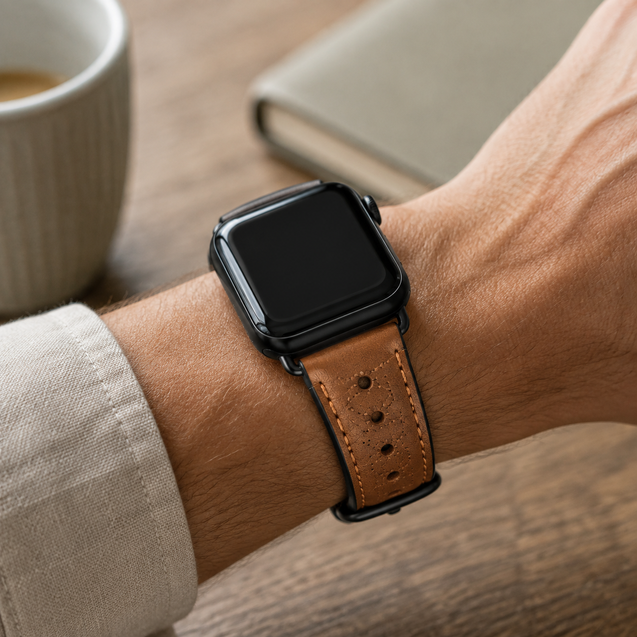 Image of Perrin — Genuine Leather Band — Apple Watch