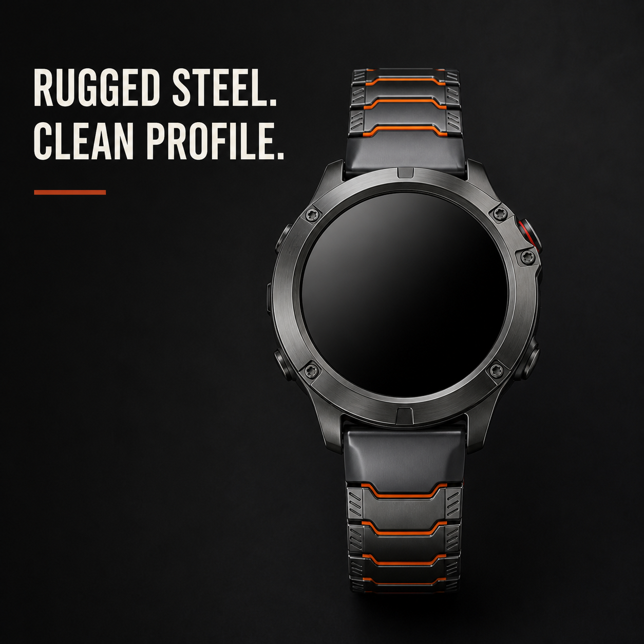 Image of Kovar — Stainless Silicone Link — Garmin QuickFit 22